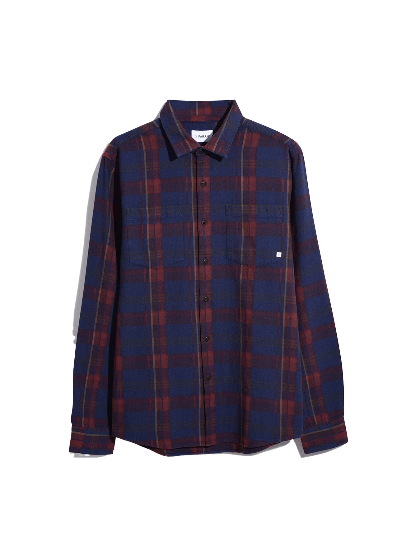 View Baird Check Long Sleeve Shirt In Midnight Blue information