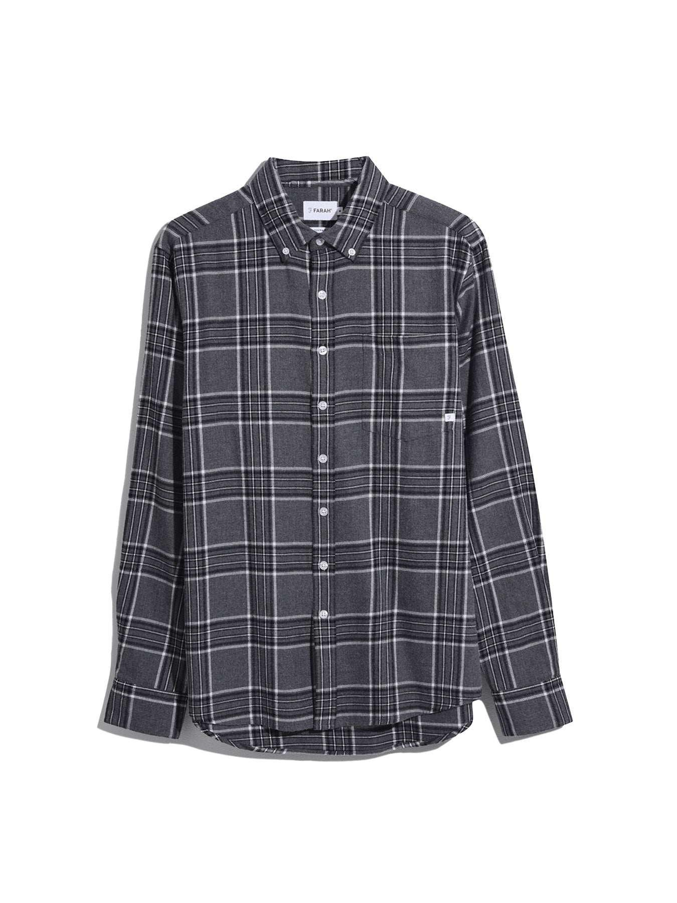 View Boyle Check Long Sleeve Shirt In Charcoal Marl information