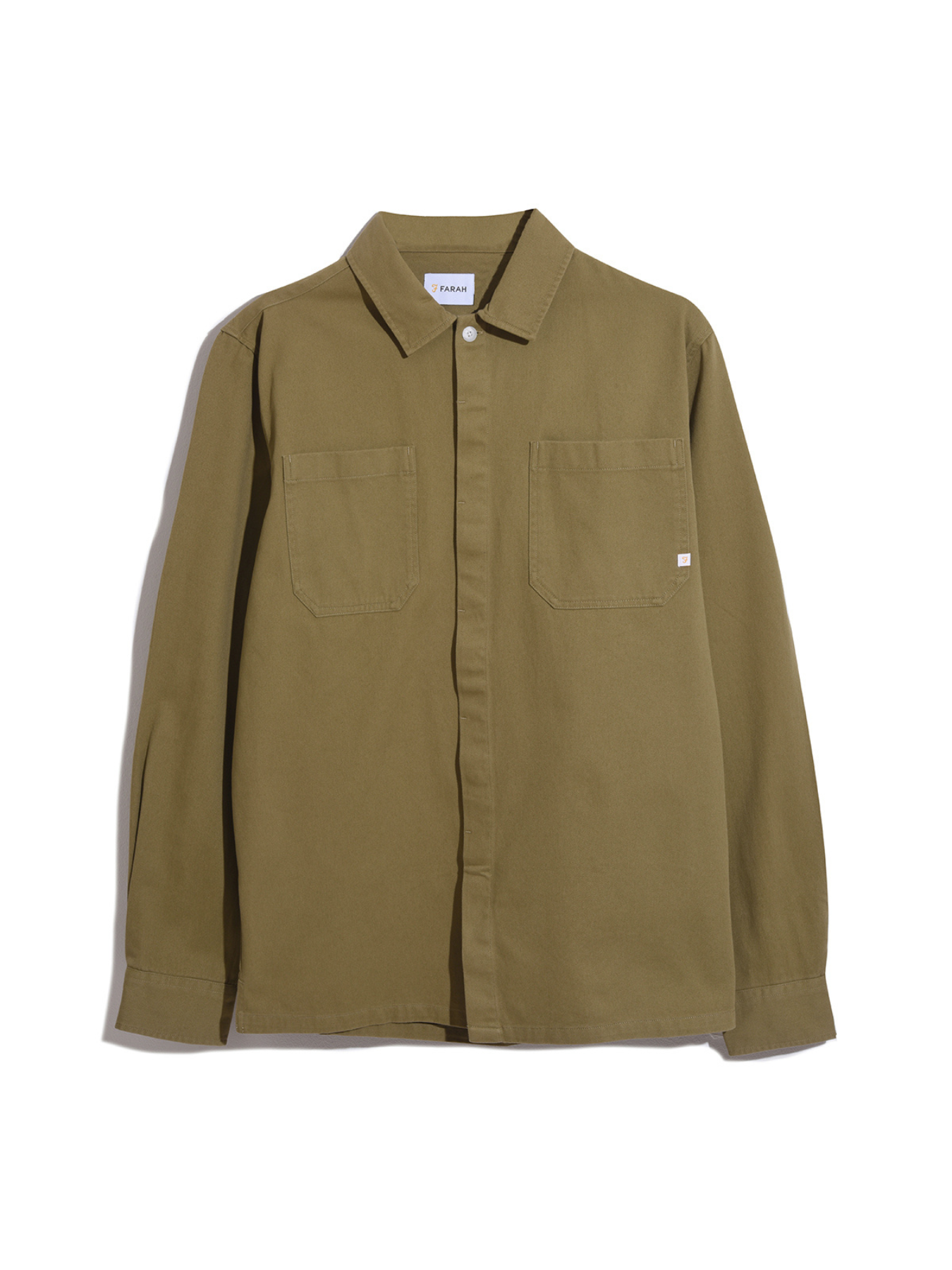 View Leon Relaxed Fit Overshirt In True Khaki information