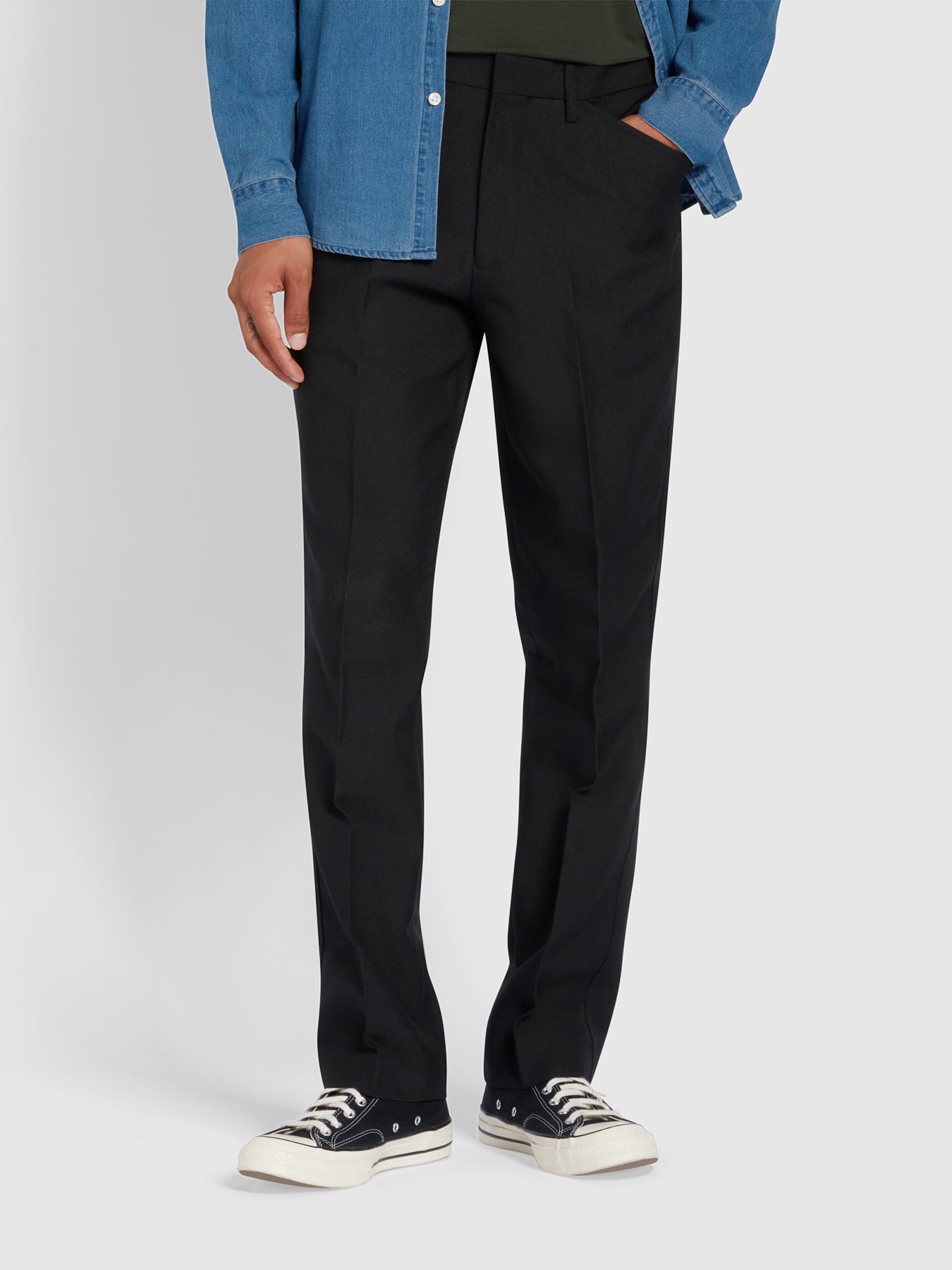 View Hopsack Trouser In Black information