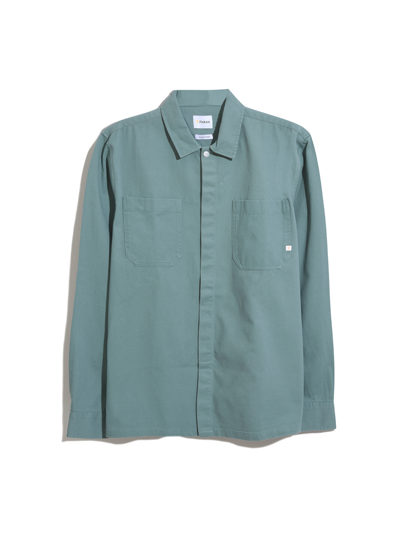 View Leon Relaxed Fit Overshirt In Brook Blue information