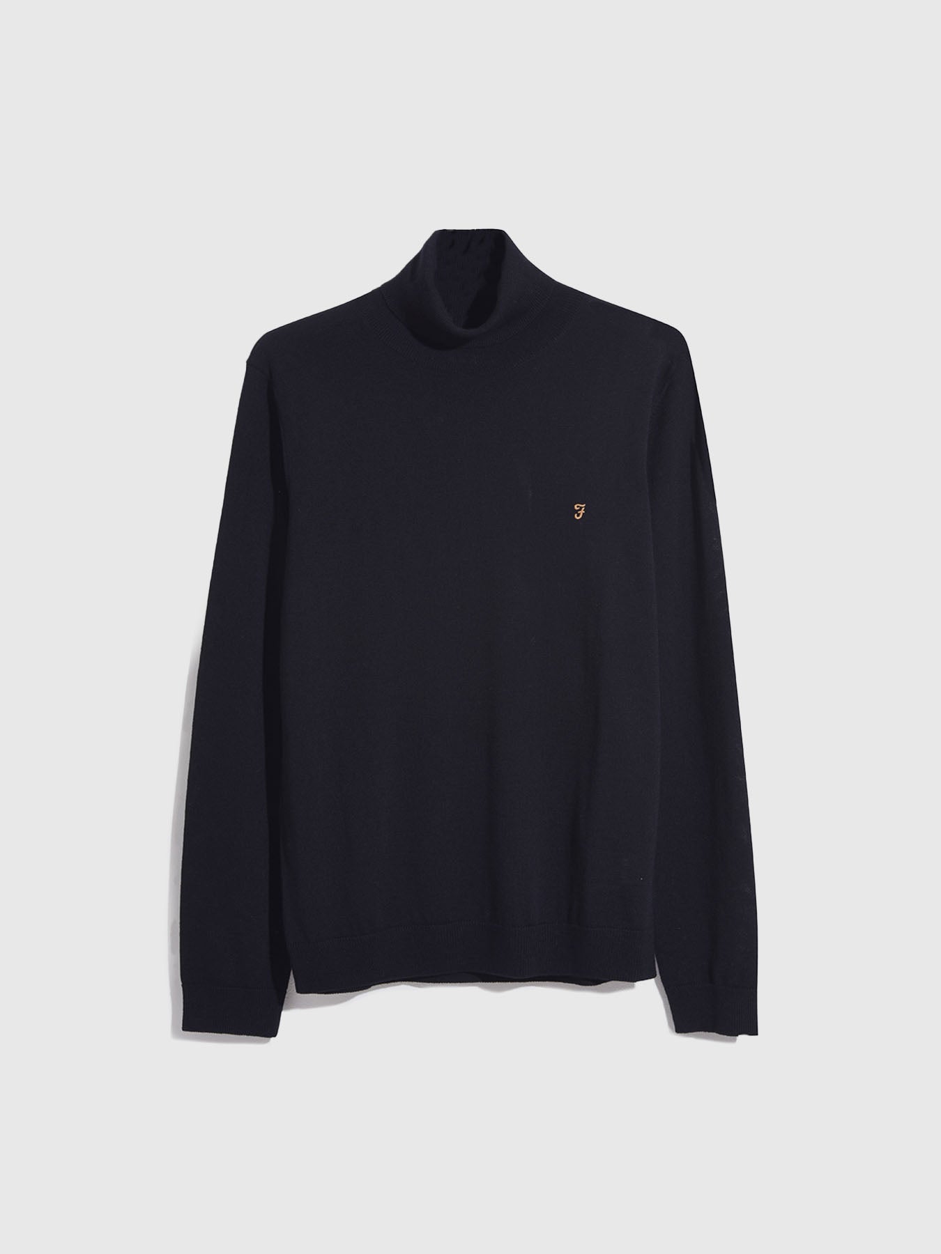 View Gosforth Slim Fit Roll Neck Jumper In Black information