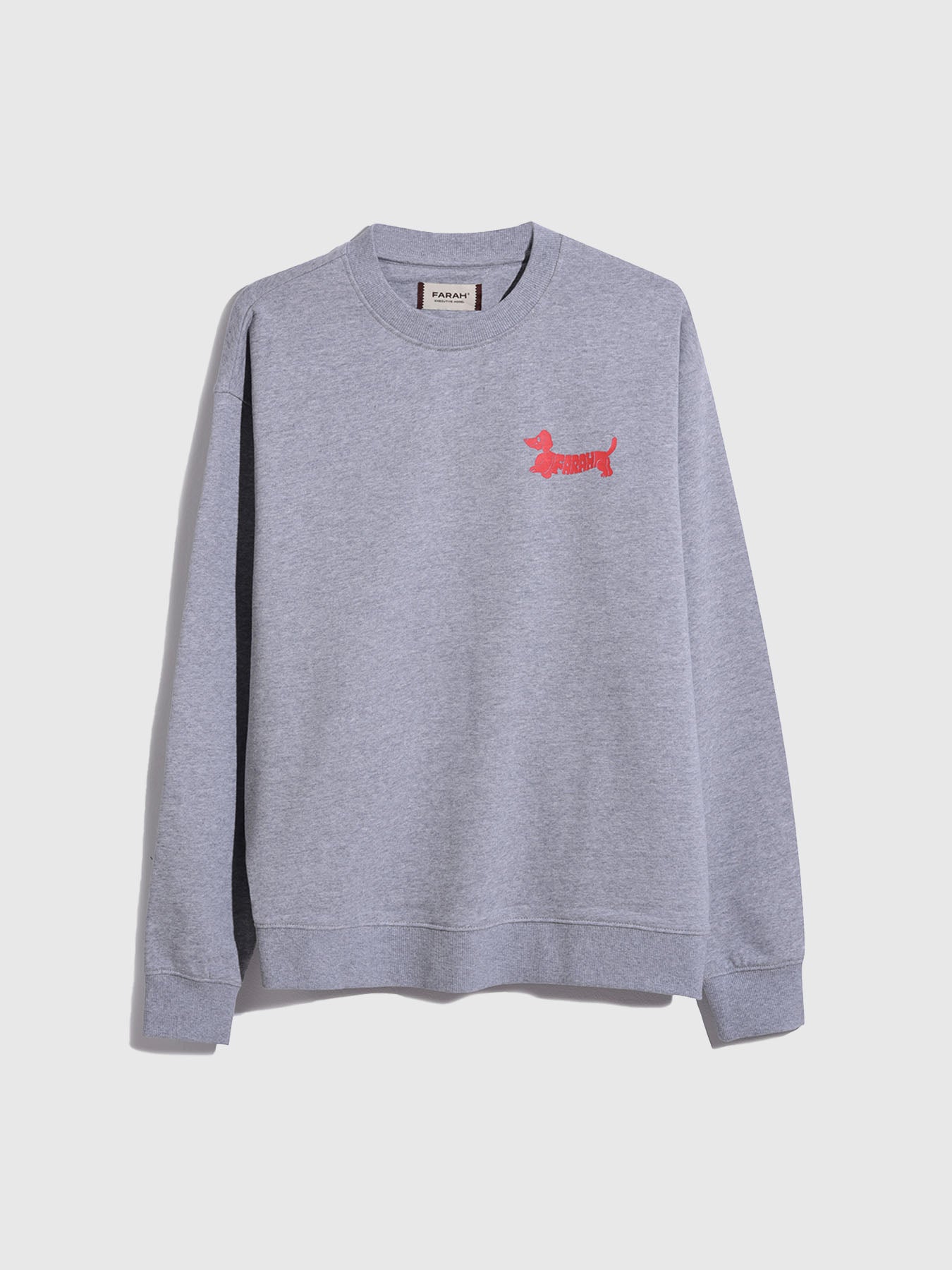 View Puglia Relaxed Fit Crew Neck Graphic Sweatshirt In Light Grey Marl information