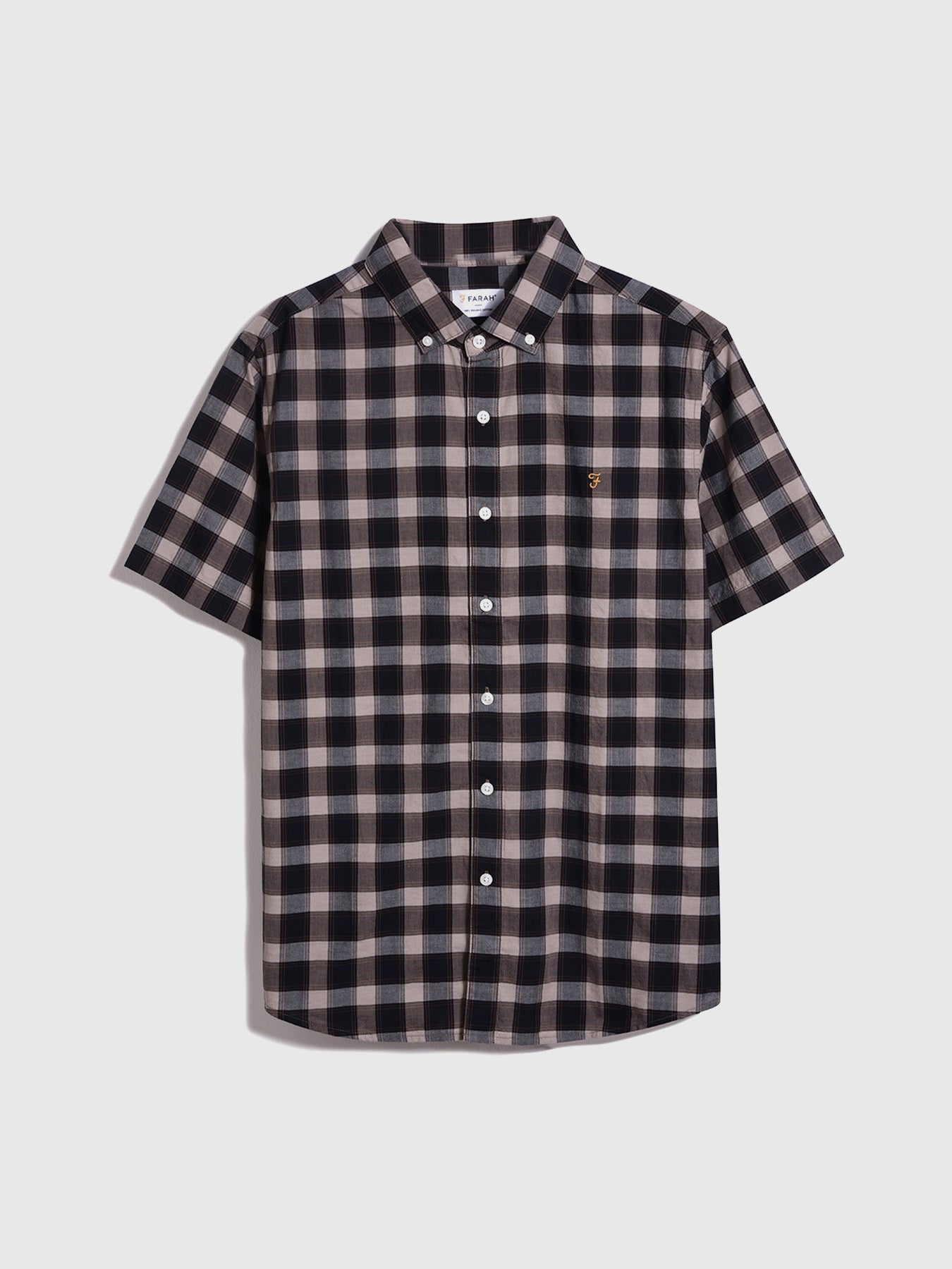 View Beckford Relaxed Fit Check Shirt In Smoky Brown information