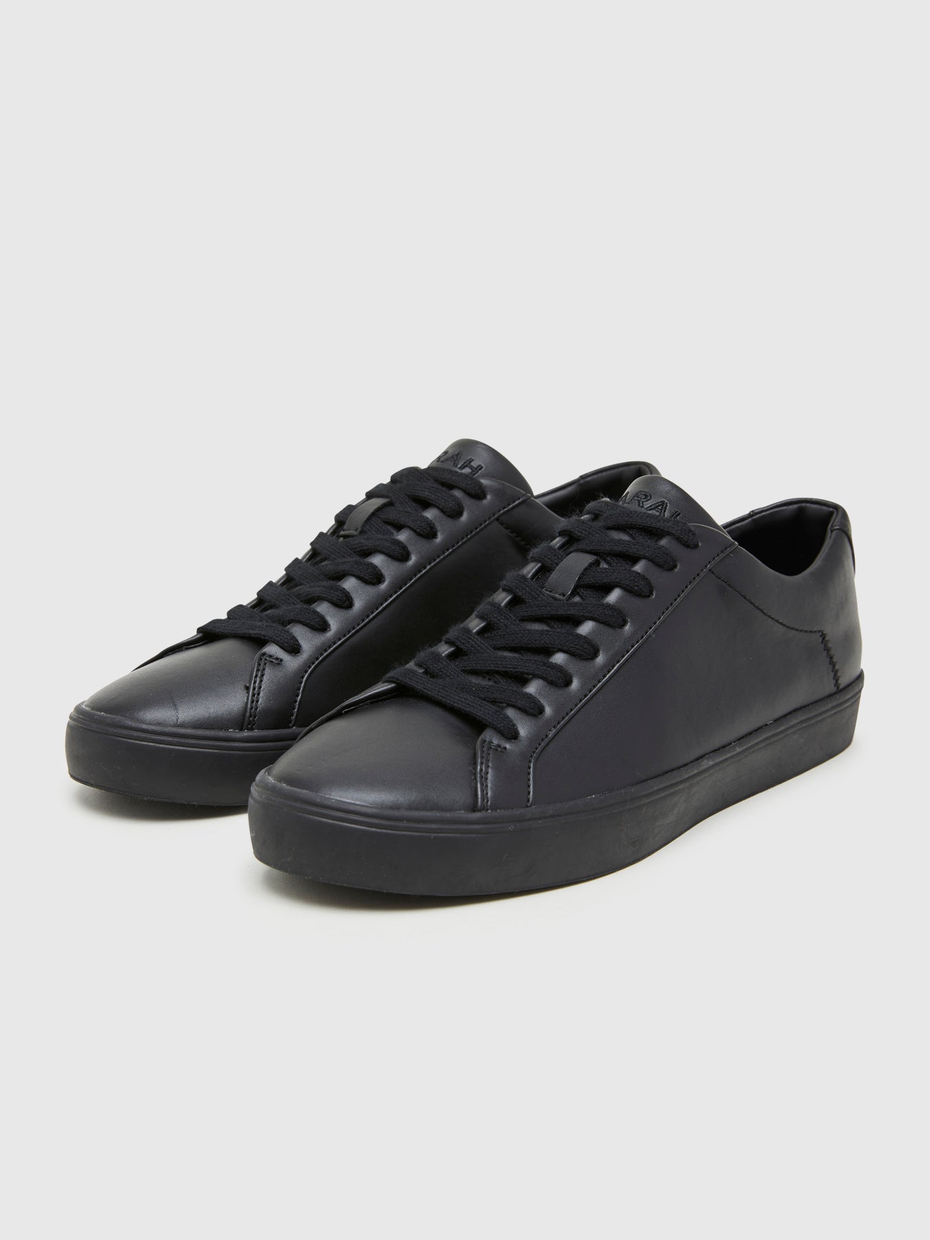 View Rigby Cupsole Leather Trainer In Jet Black information