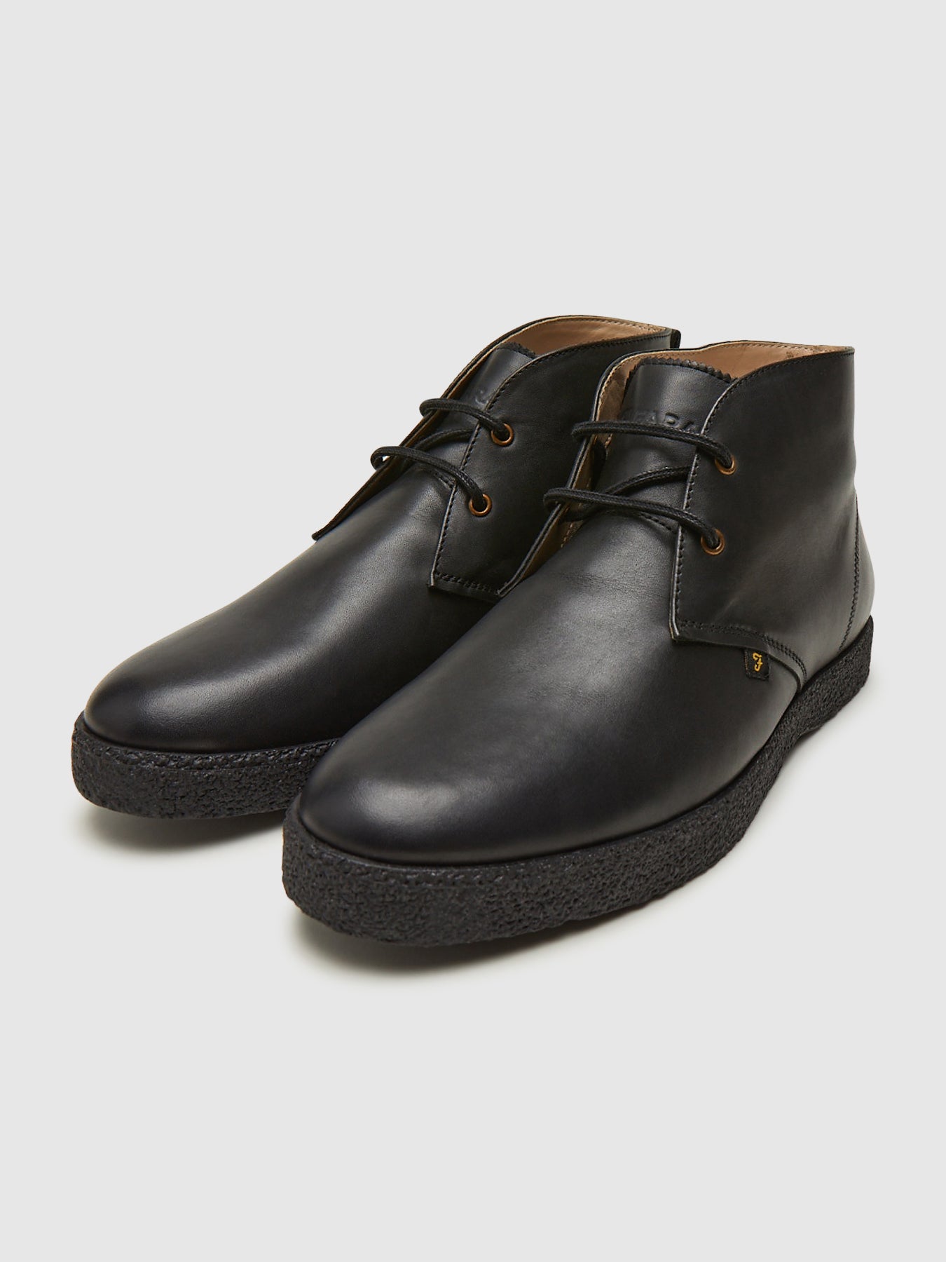 View Jonah Mid Leather Desert Boot In Jet Black information