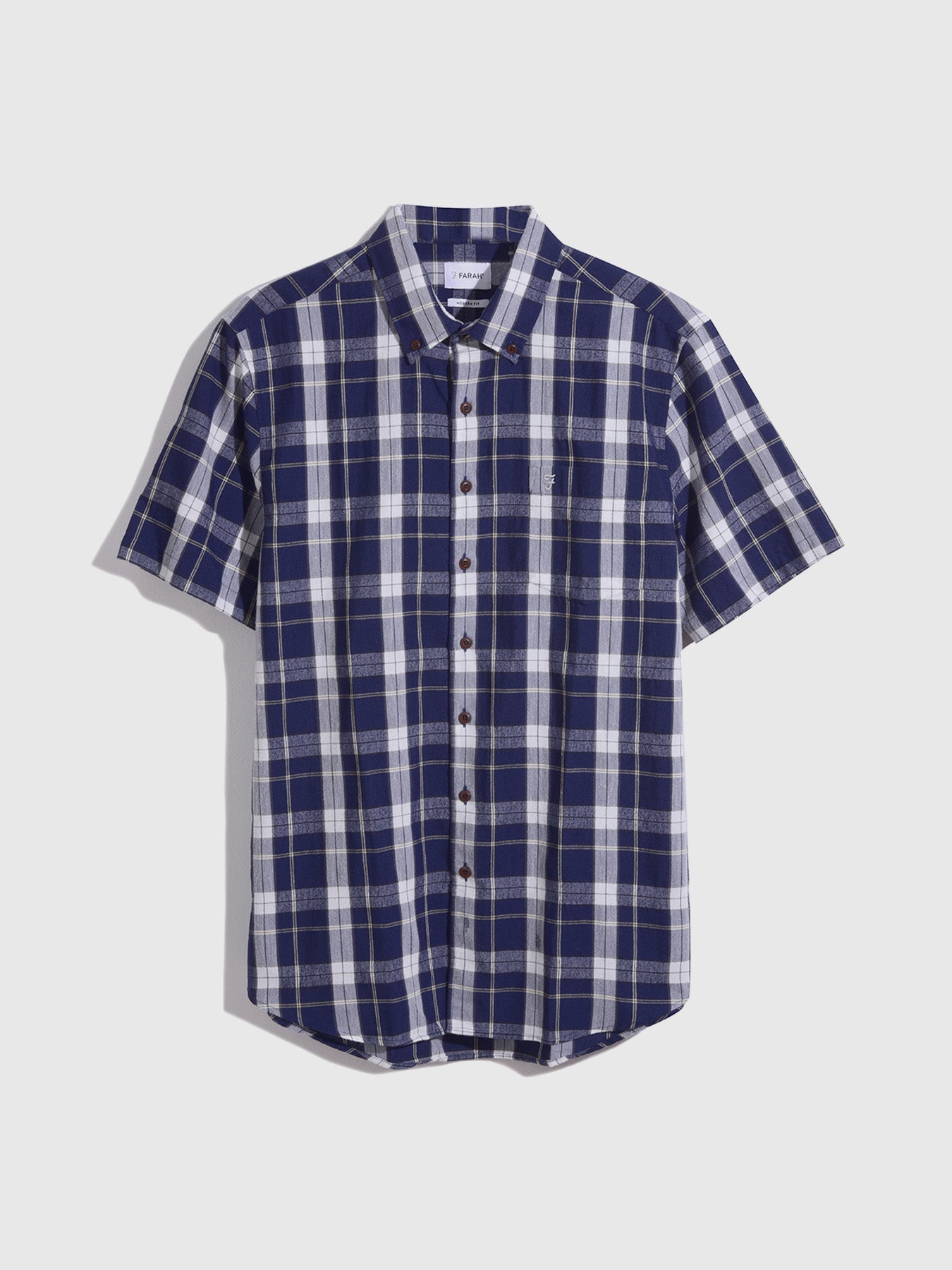 View Sullivan Modern Fit Check Shirt In True Navy information