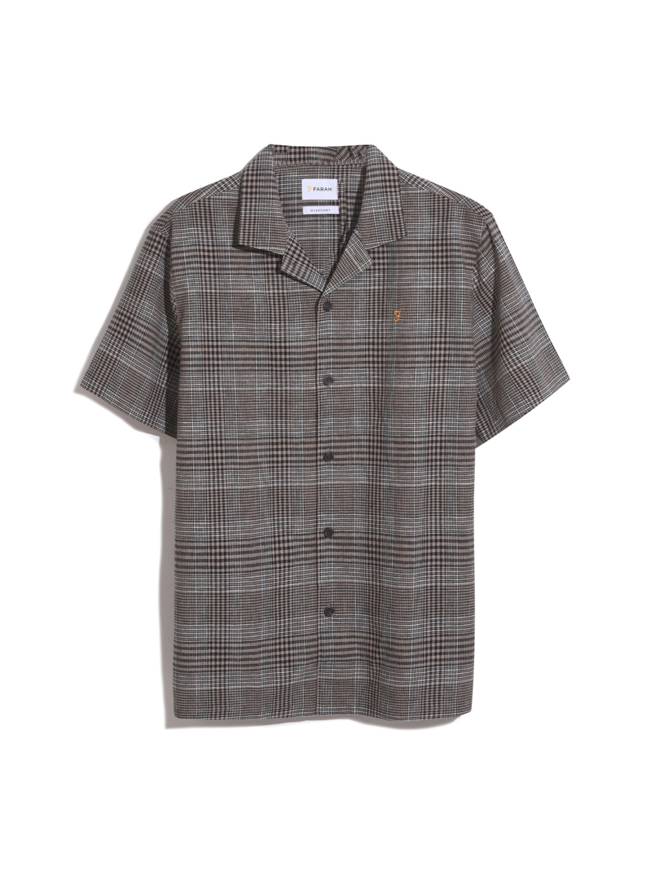 Yute Check Short Sleeve Shirt In True Khaki