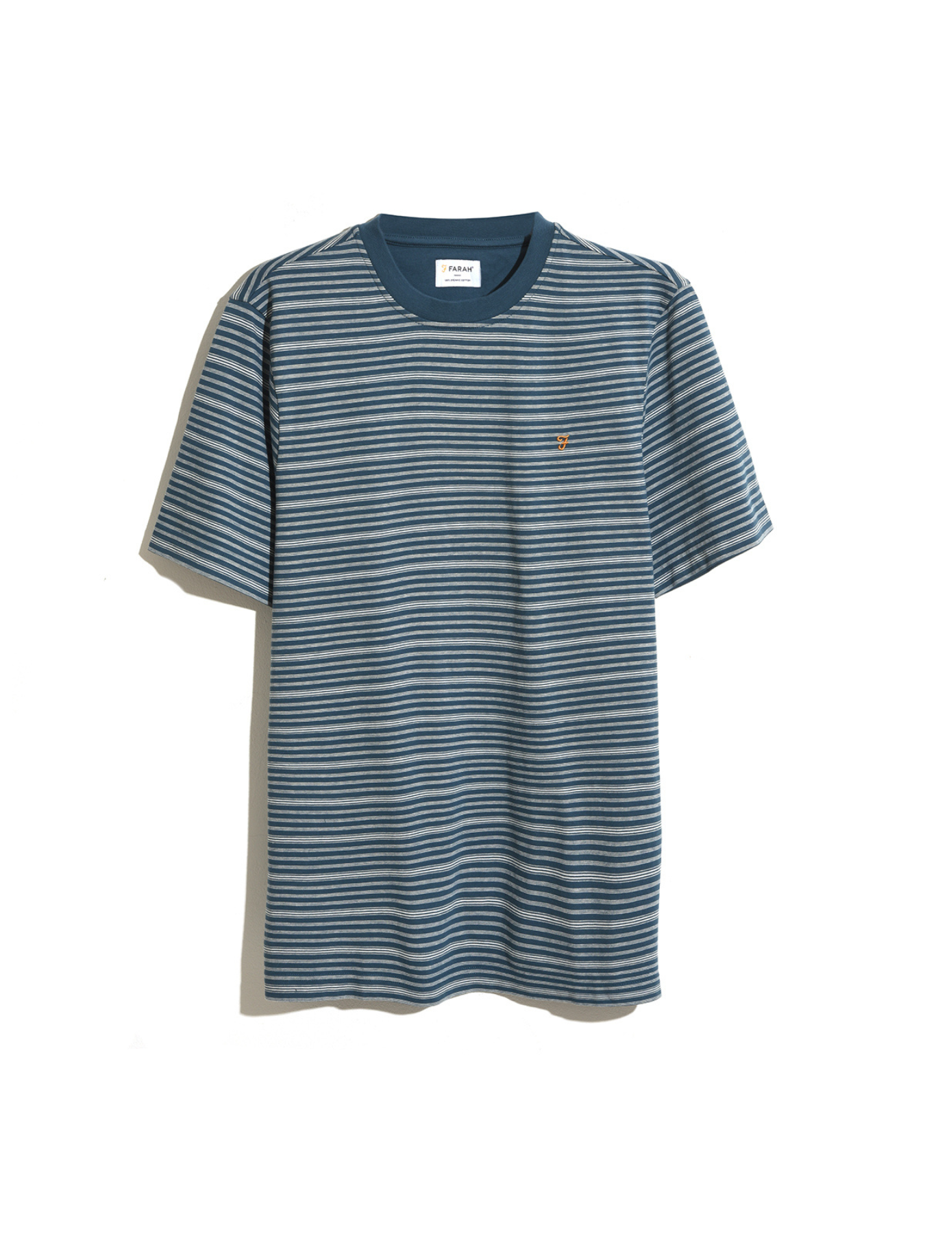 Davis Regular Fit Stripe Print T-Shirt In Croft Green