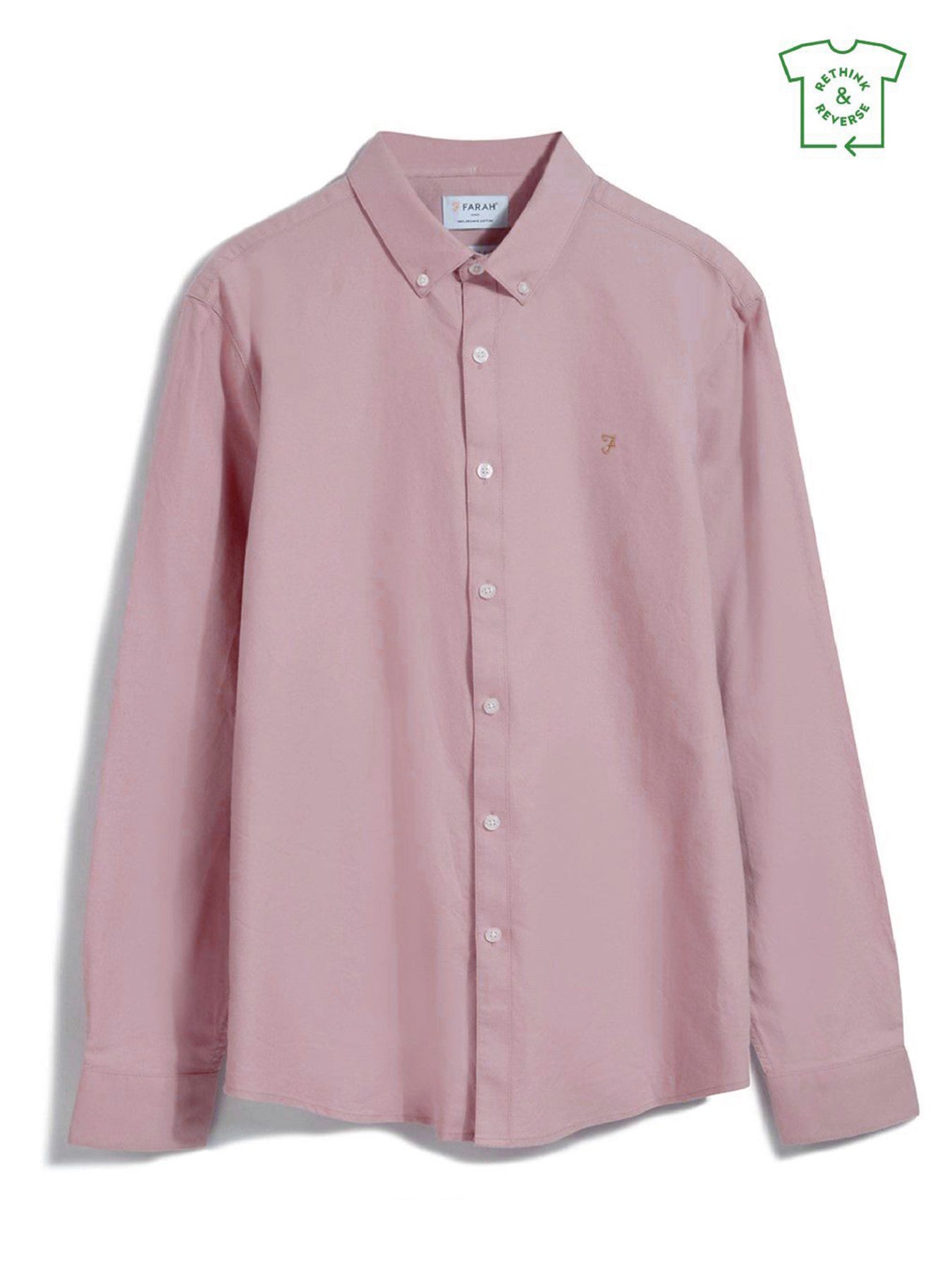 View Brewer Slim Fit Organic Cotton Shirt In Dark Pink information