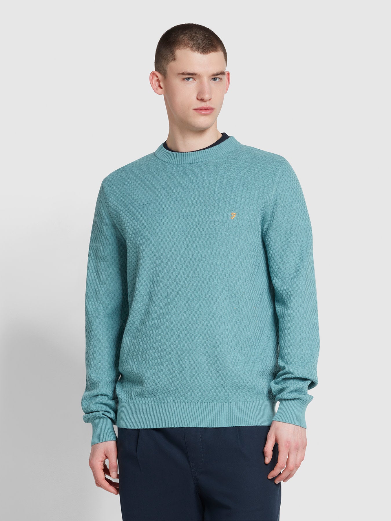 Edwards Crew Neck Sweatshirt In Brook Blue