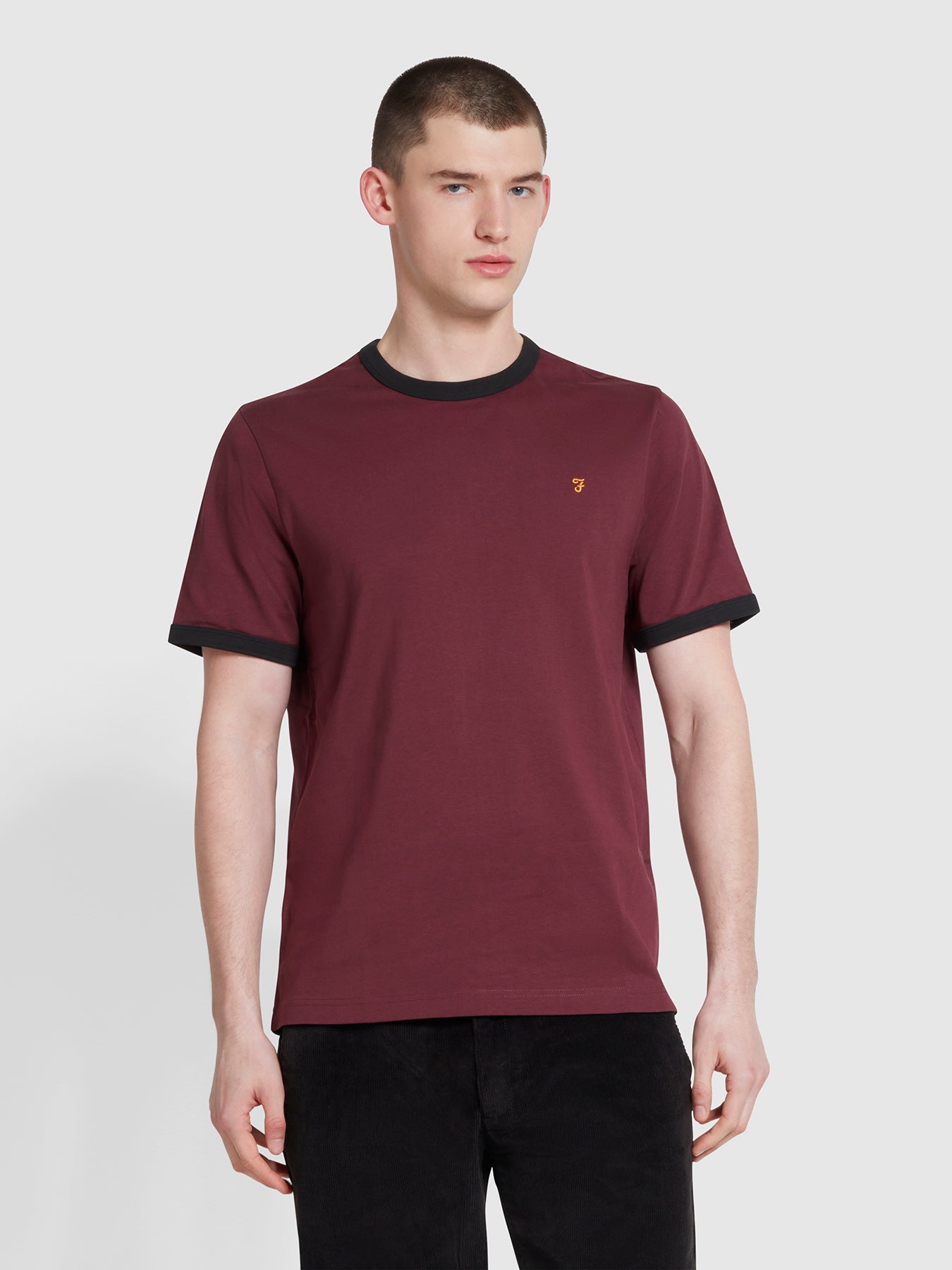 View Groves Regular Fit TShirt In Farah Red information