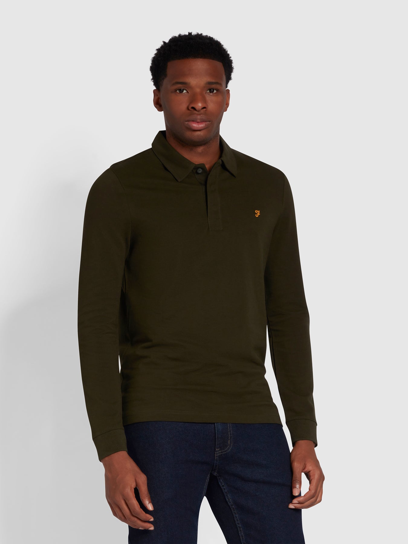 View Haslam Slim Fit Polo Organic Cotton Polo Shirt In Evergreen information