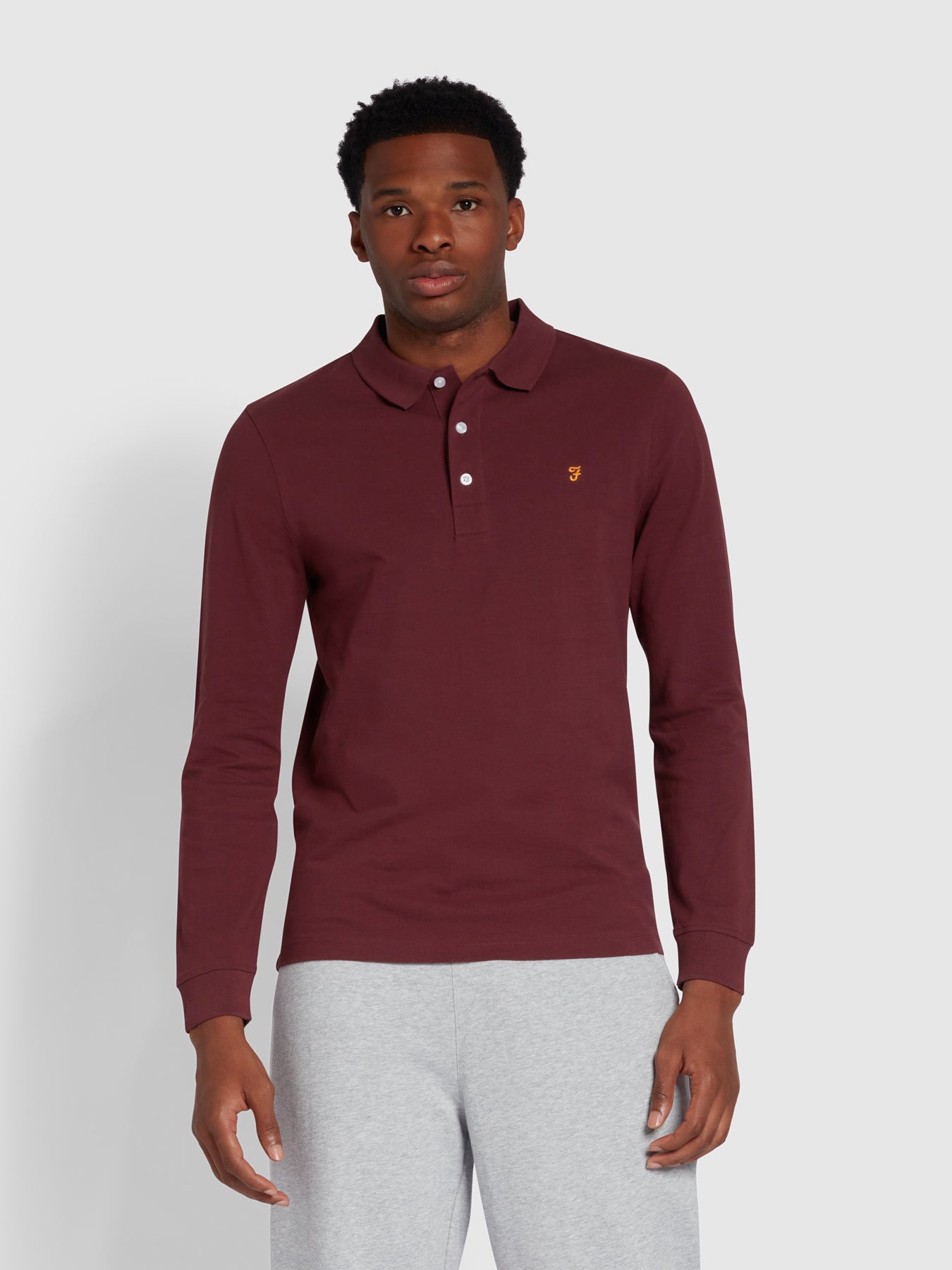 View Haslam Slim Fit Organic Cotton Polo Shirt In Farah Red information