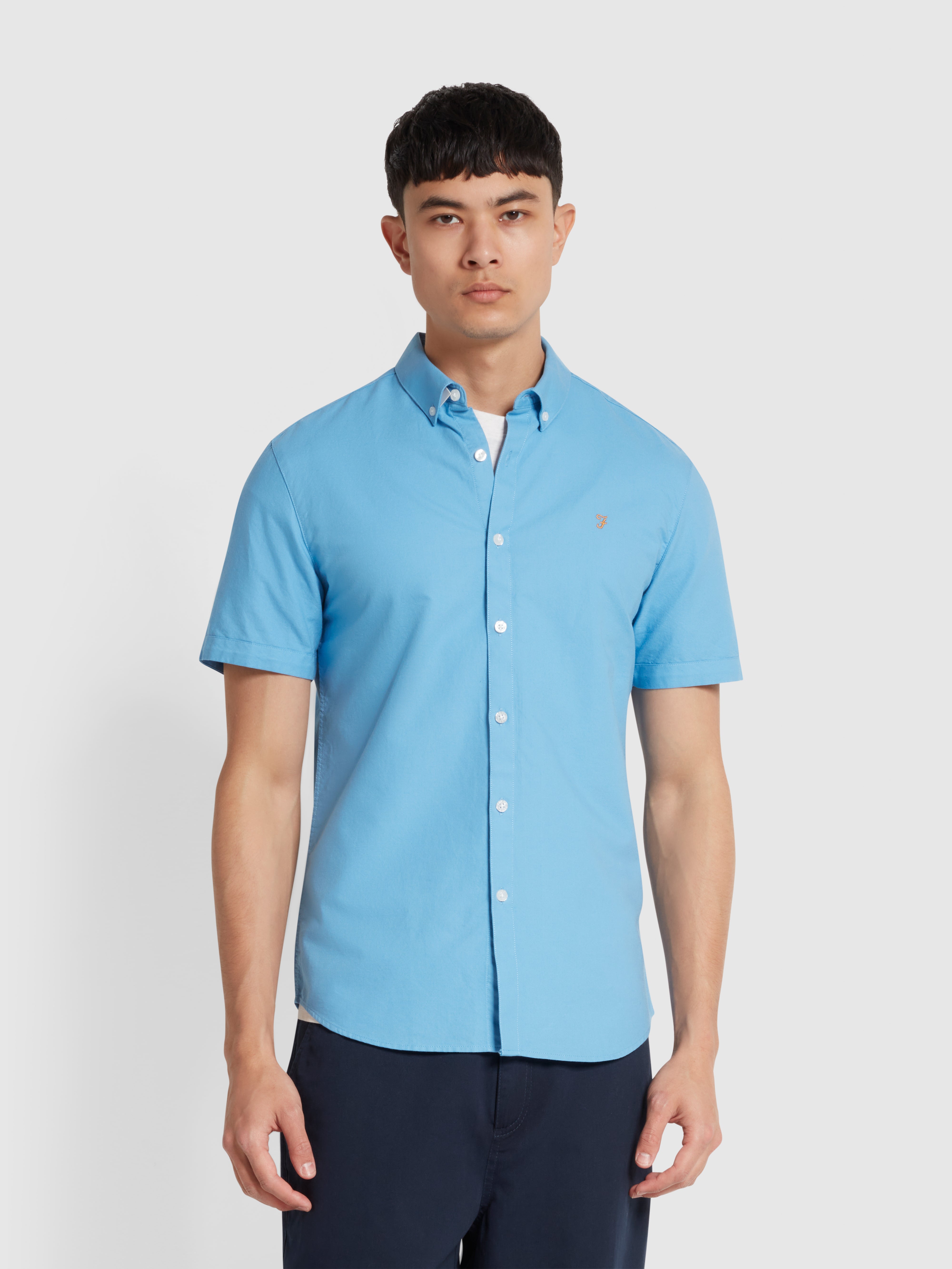 View Brewer Short Sleeve Shirt In Arctic Blue information