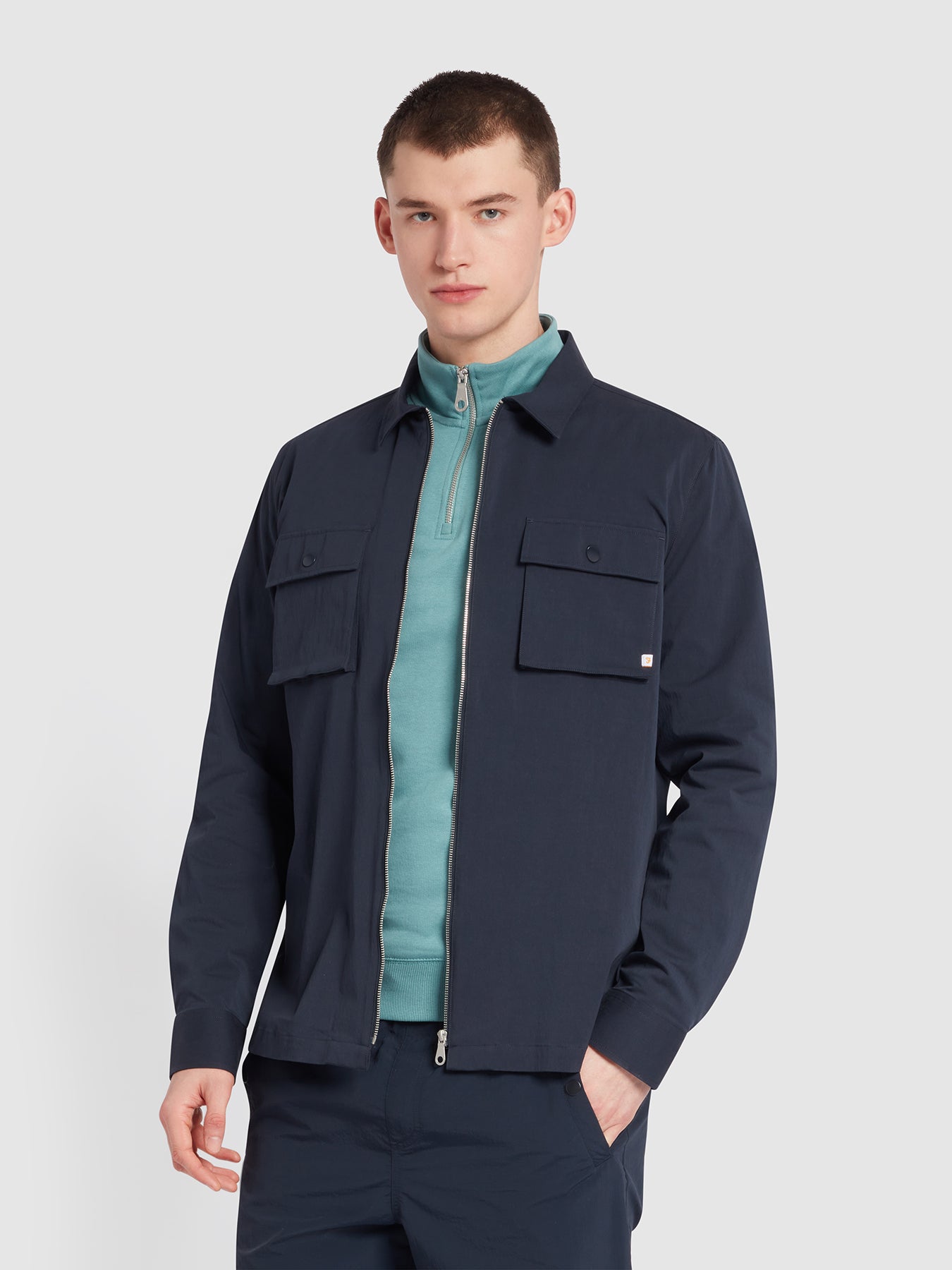 View Lynden Relaxed Fit Overshirt In True Navy information