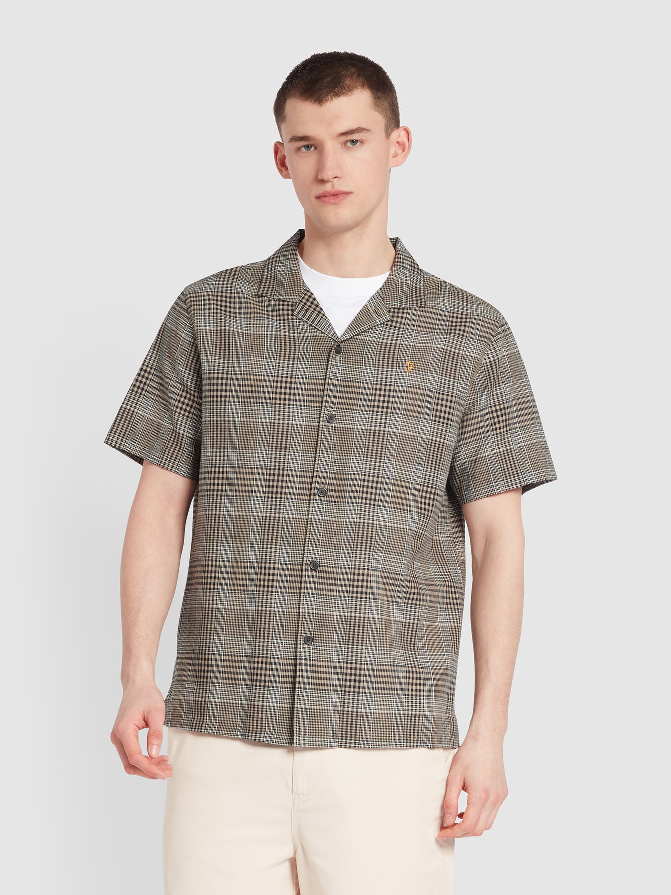 View Yute Check Short Sleeve Shirt In True Khaki information