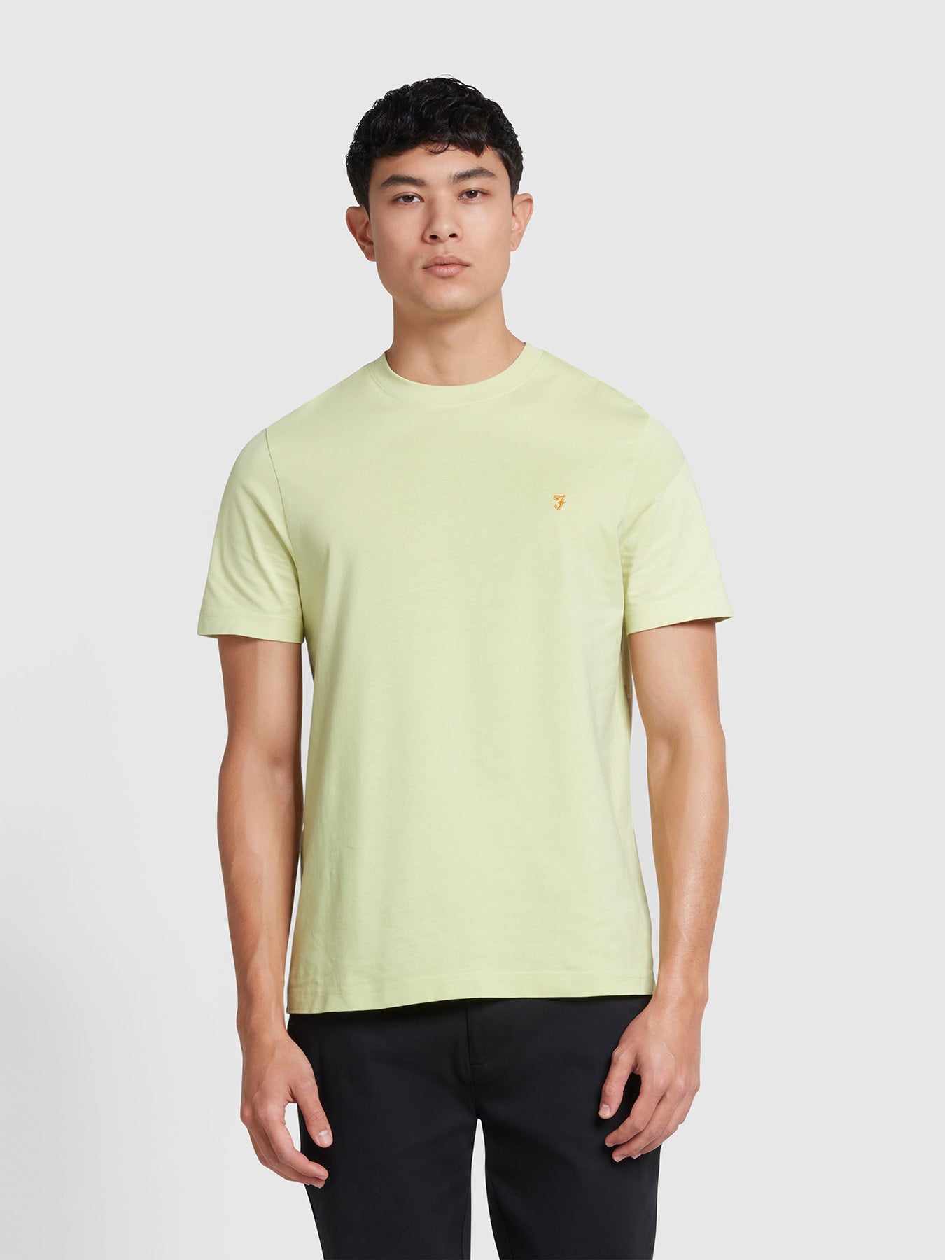 Danny Regular Fit Organic Cotton T-Shirt In Lime Green