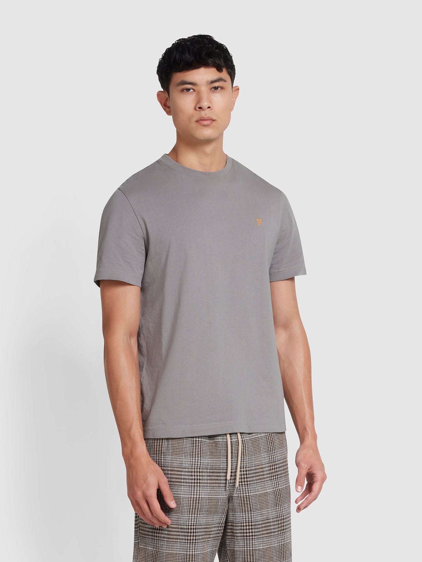 View Danny Regular Fit Organic Cotton TShirt In Rail Grey information