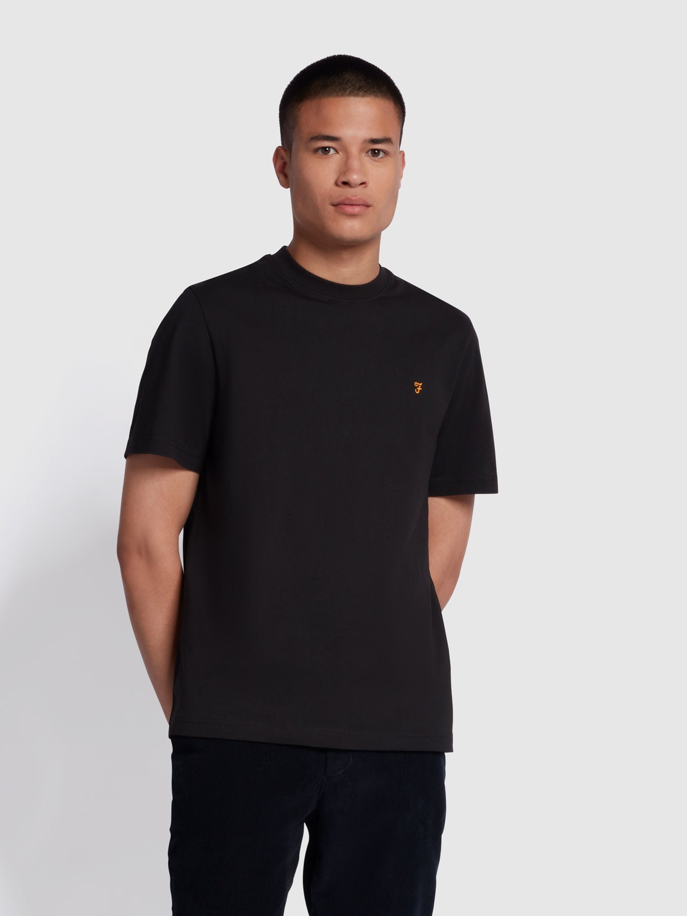 View Danny Regular Fit Organic Cotton TShirt In Black information