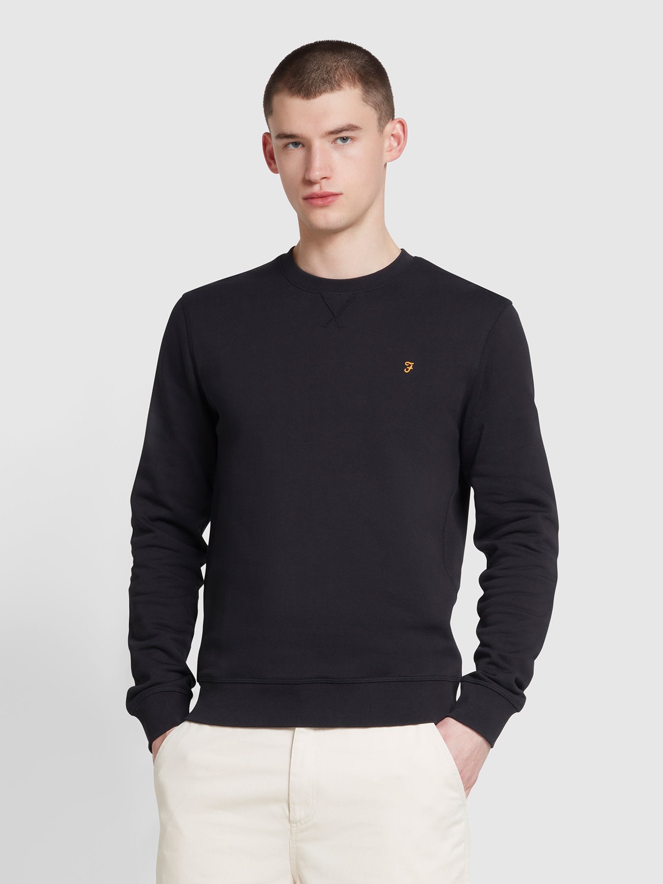 View Tim Organic Cotton Crew Neck Sweatshirt In Black information