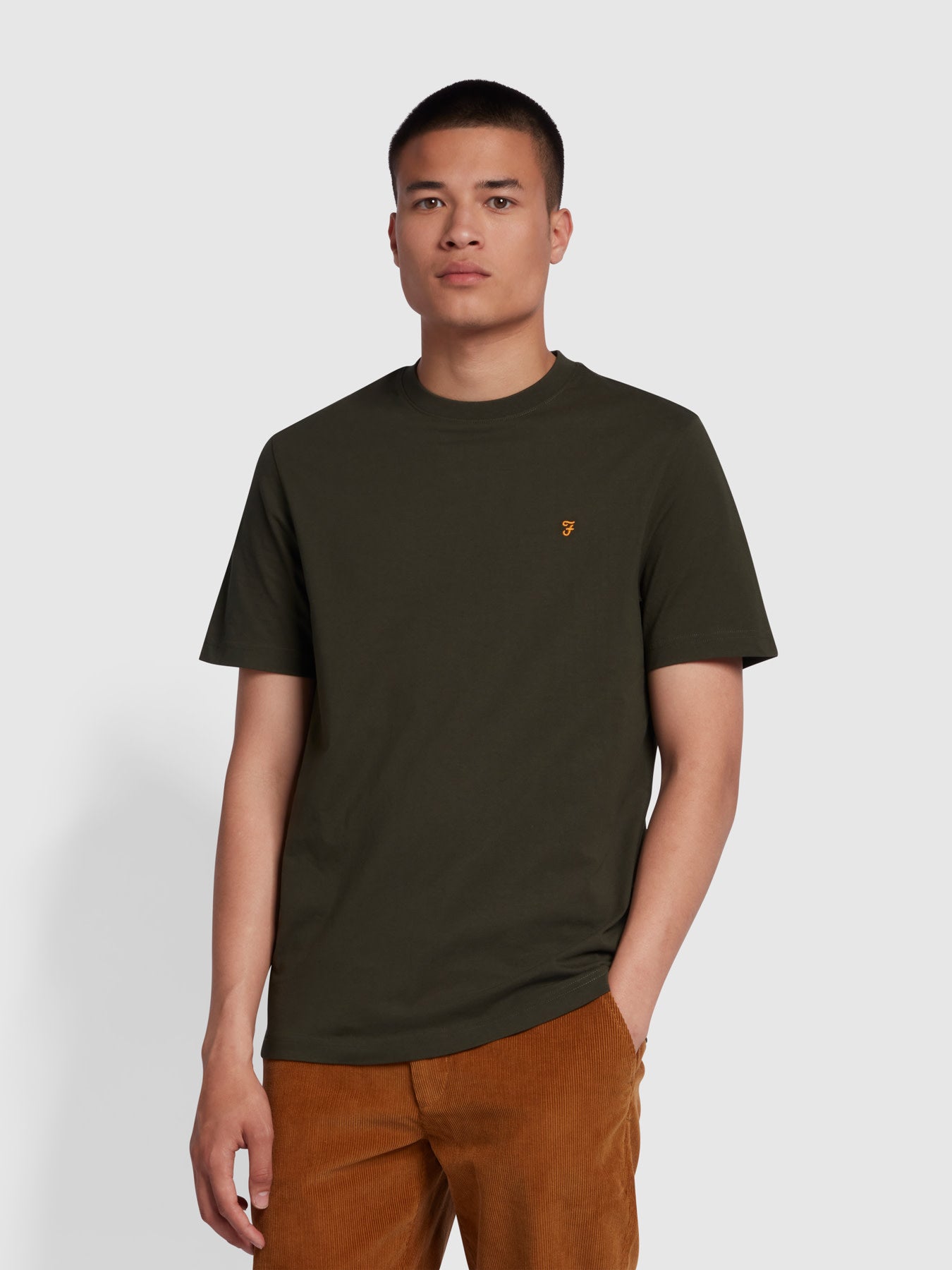 View Danny Regular Fit Organic Cotton TShirt In Evergreen information