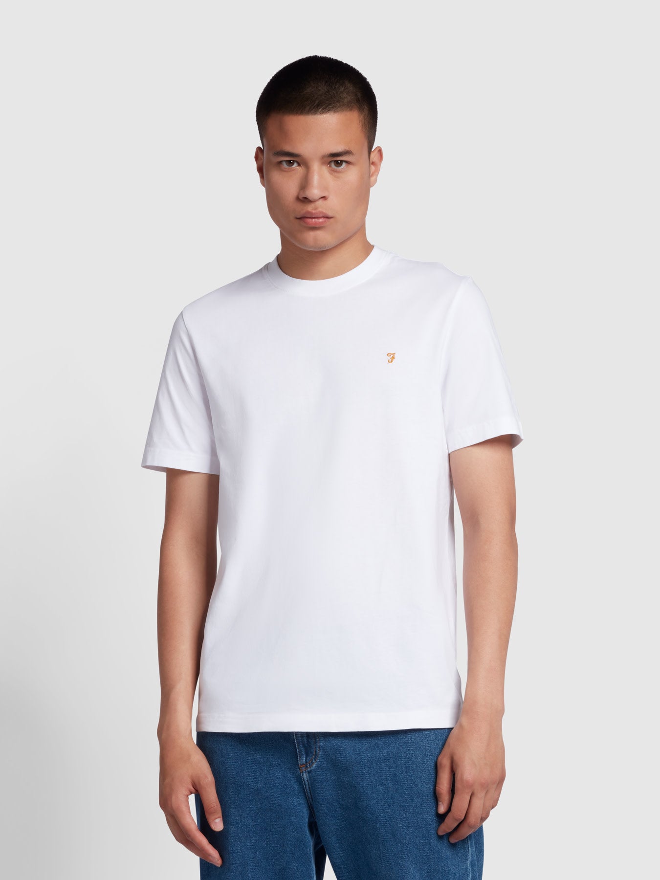 View Danny Regular Fit Organic Cotton TShirt In White information