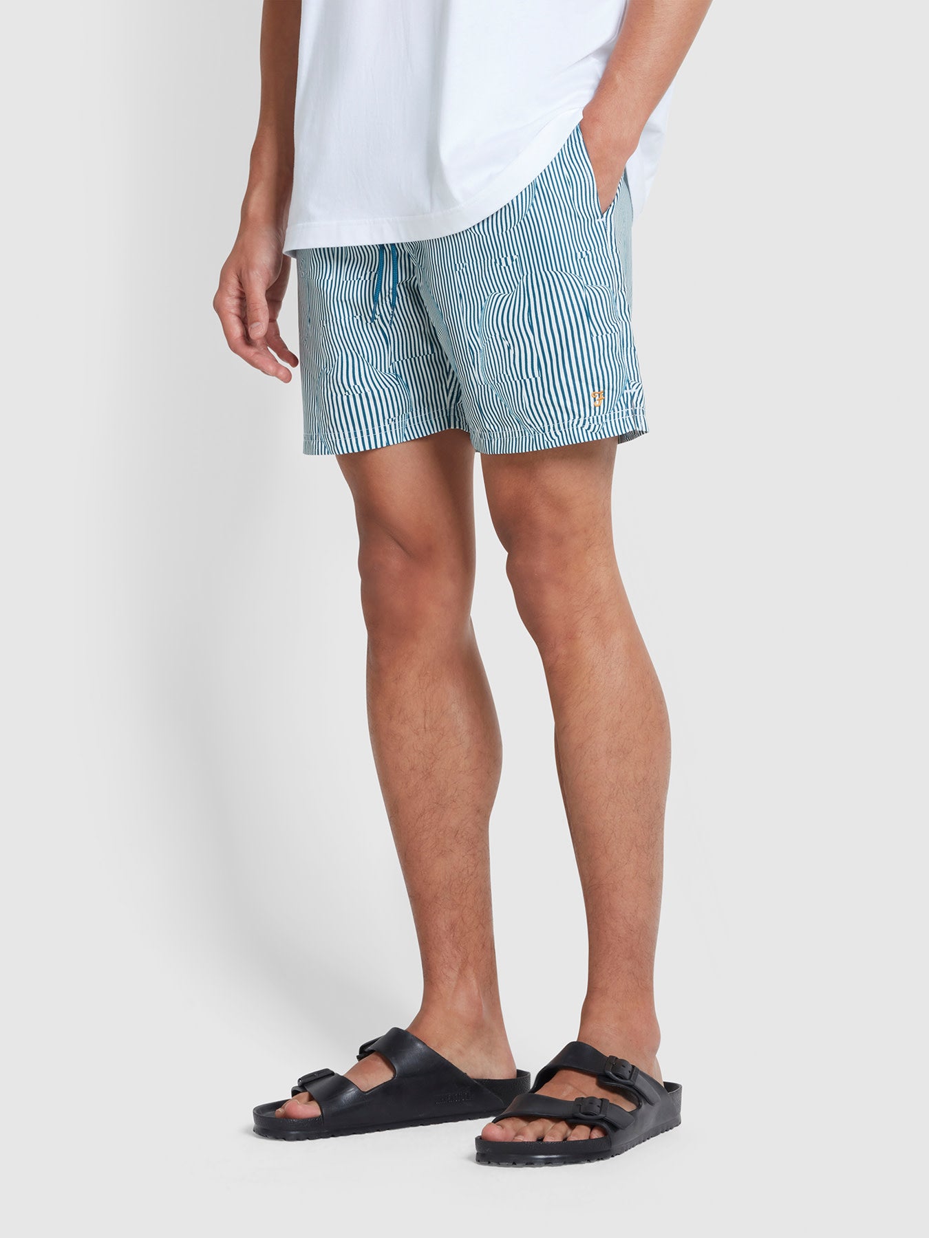 View Colbert Optical Print Swim Shorts In Croft Green information