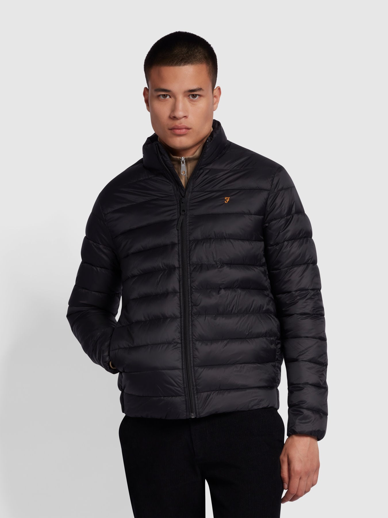 View Joel Regular Fit Wadded Shell Jacket In Black information