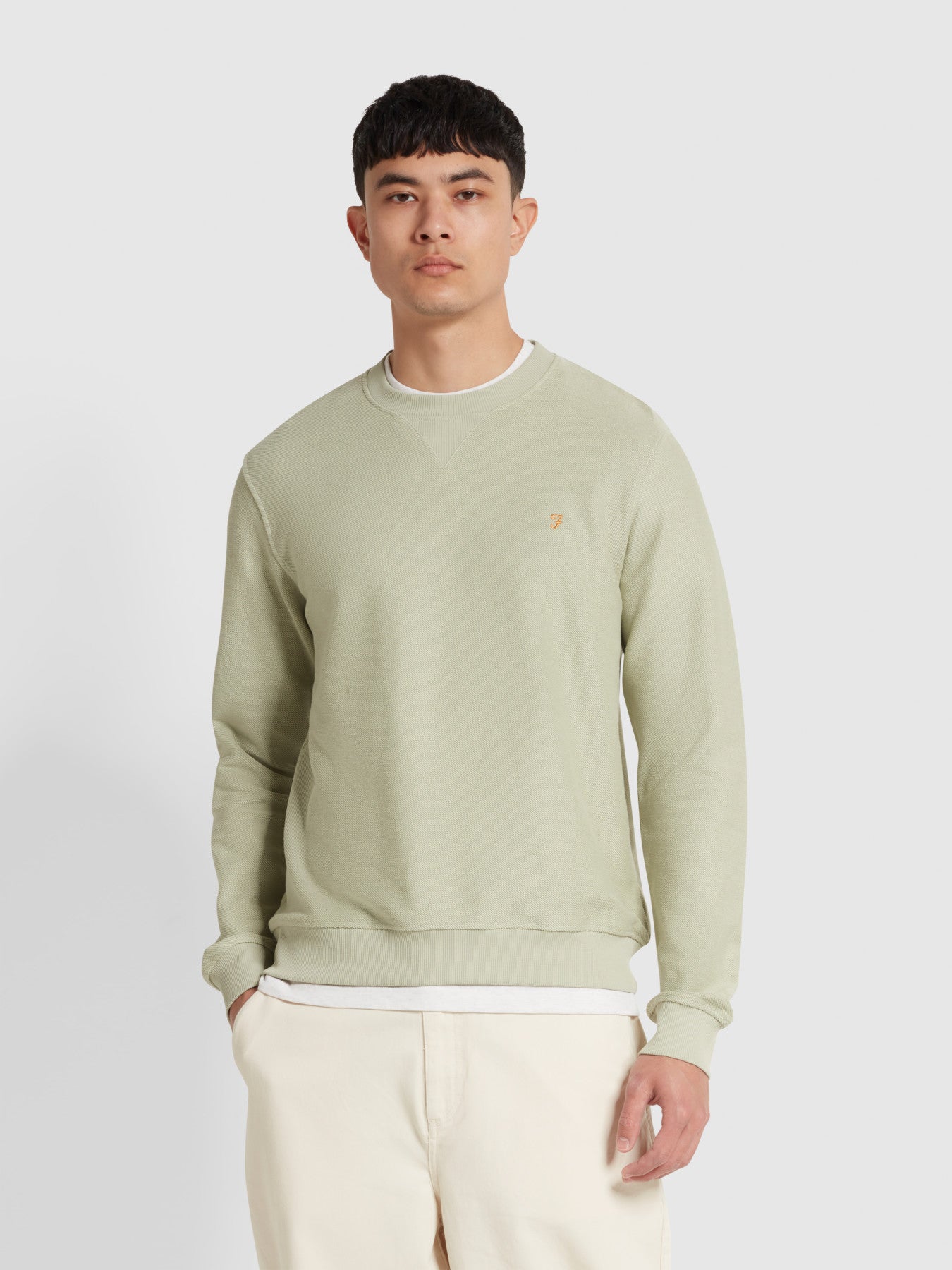 View Galli Twill Crew Neck Sweatshirt In Balsam information