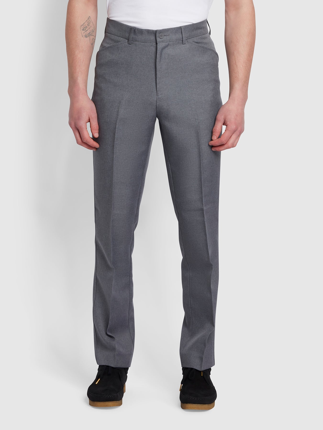 View Roachman Frogmouth Twill Trousers In Dark Grey information