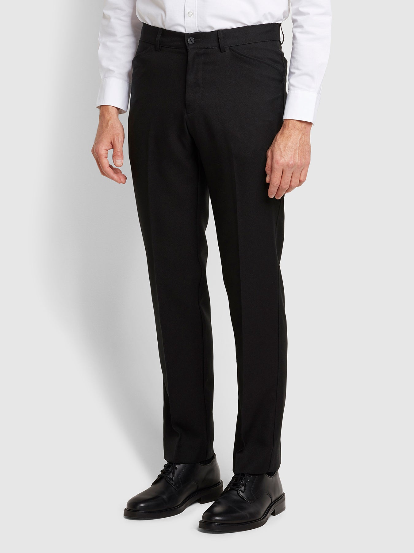 Farah Roachman Anti Stain Twill Trousers In Black