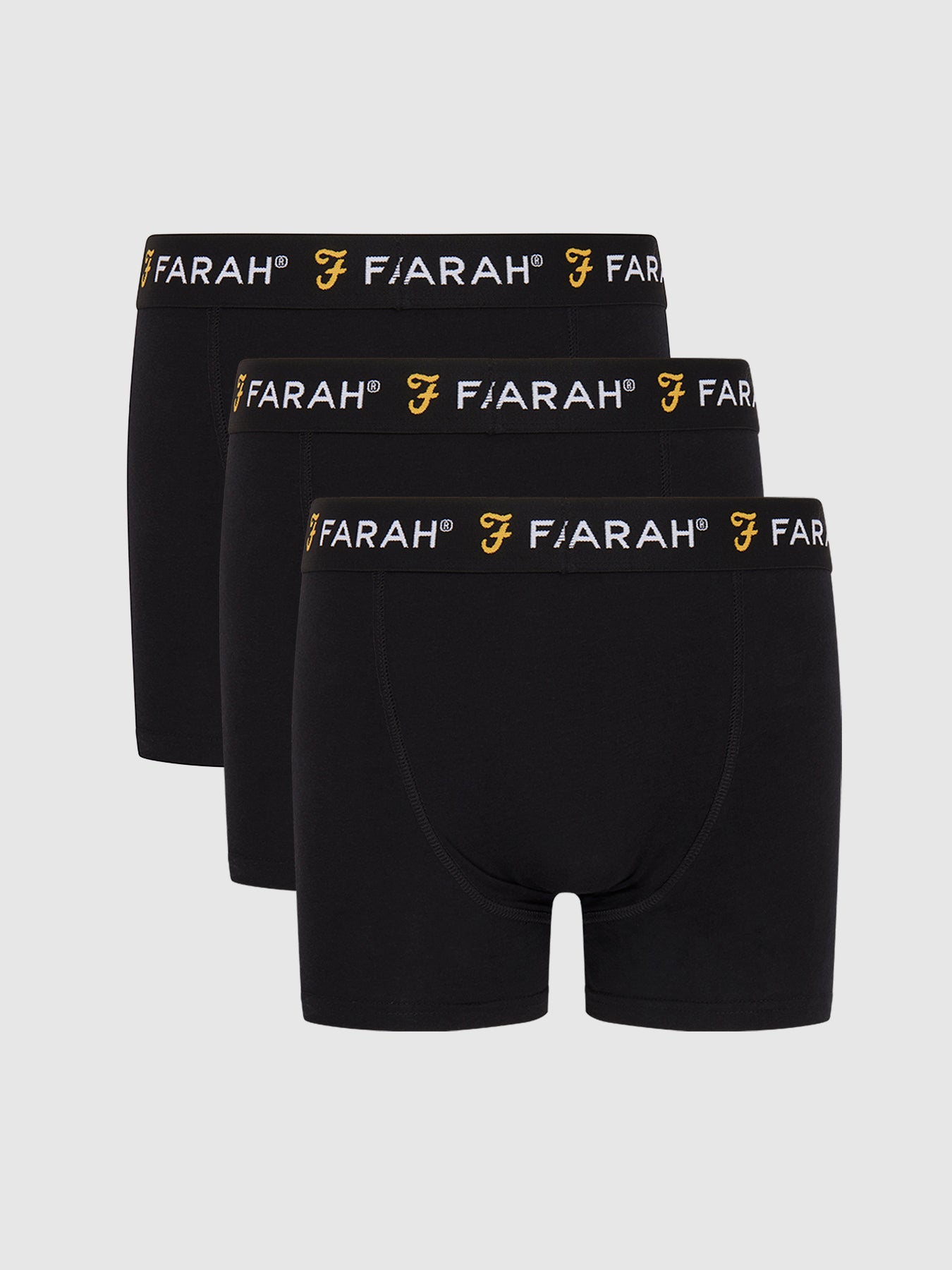 Farah Saginaw 3 Pack Boxers In Black