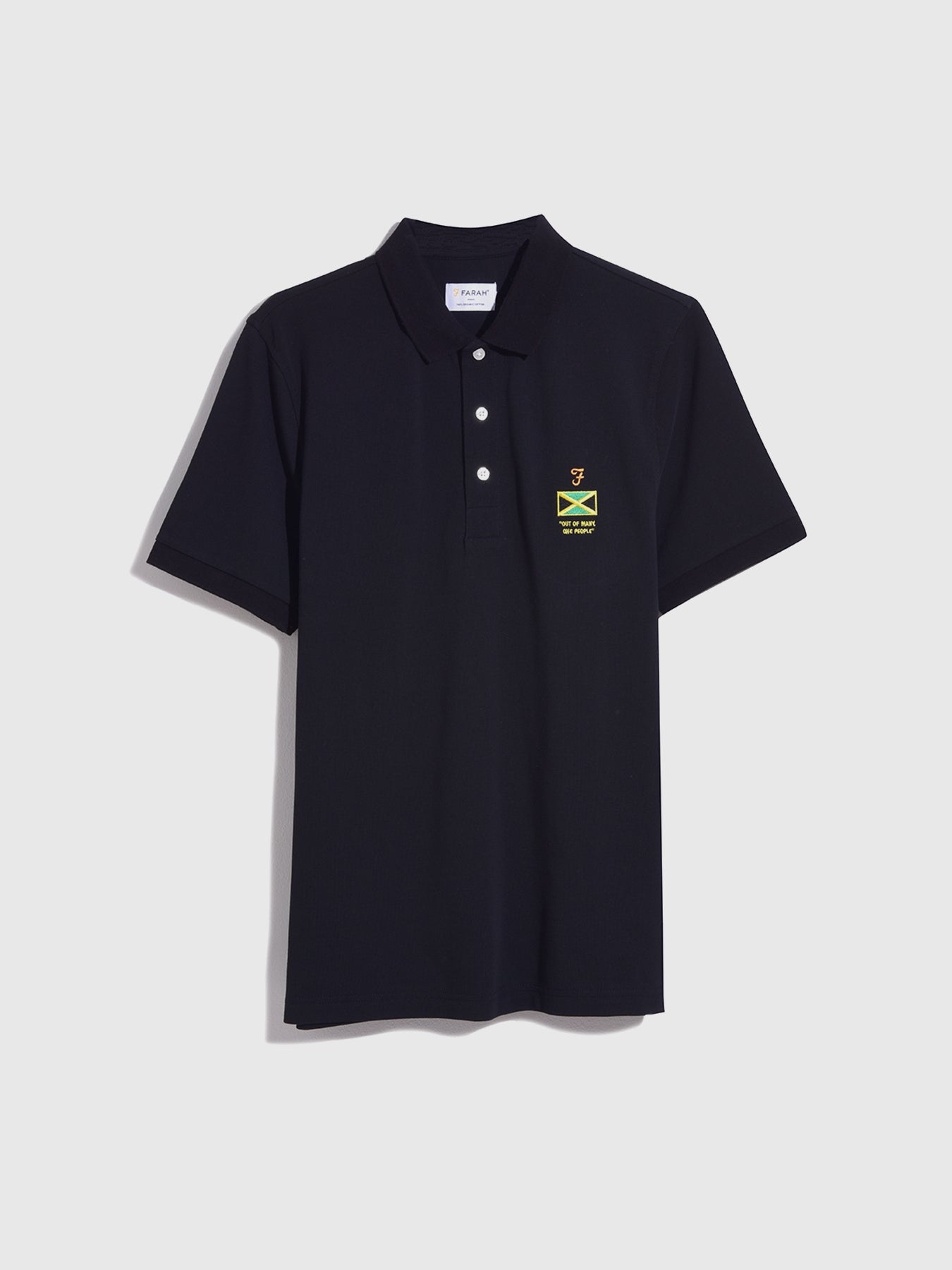 Farah Farah X Jamaican Rugby Blanes Polo Shirt In Black