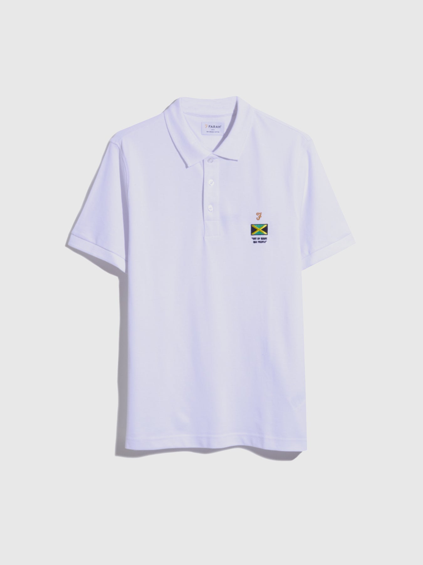 Farah Farah X Jamaican Rugby Blanes Polo Shirt In White