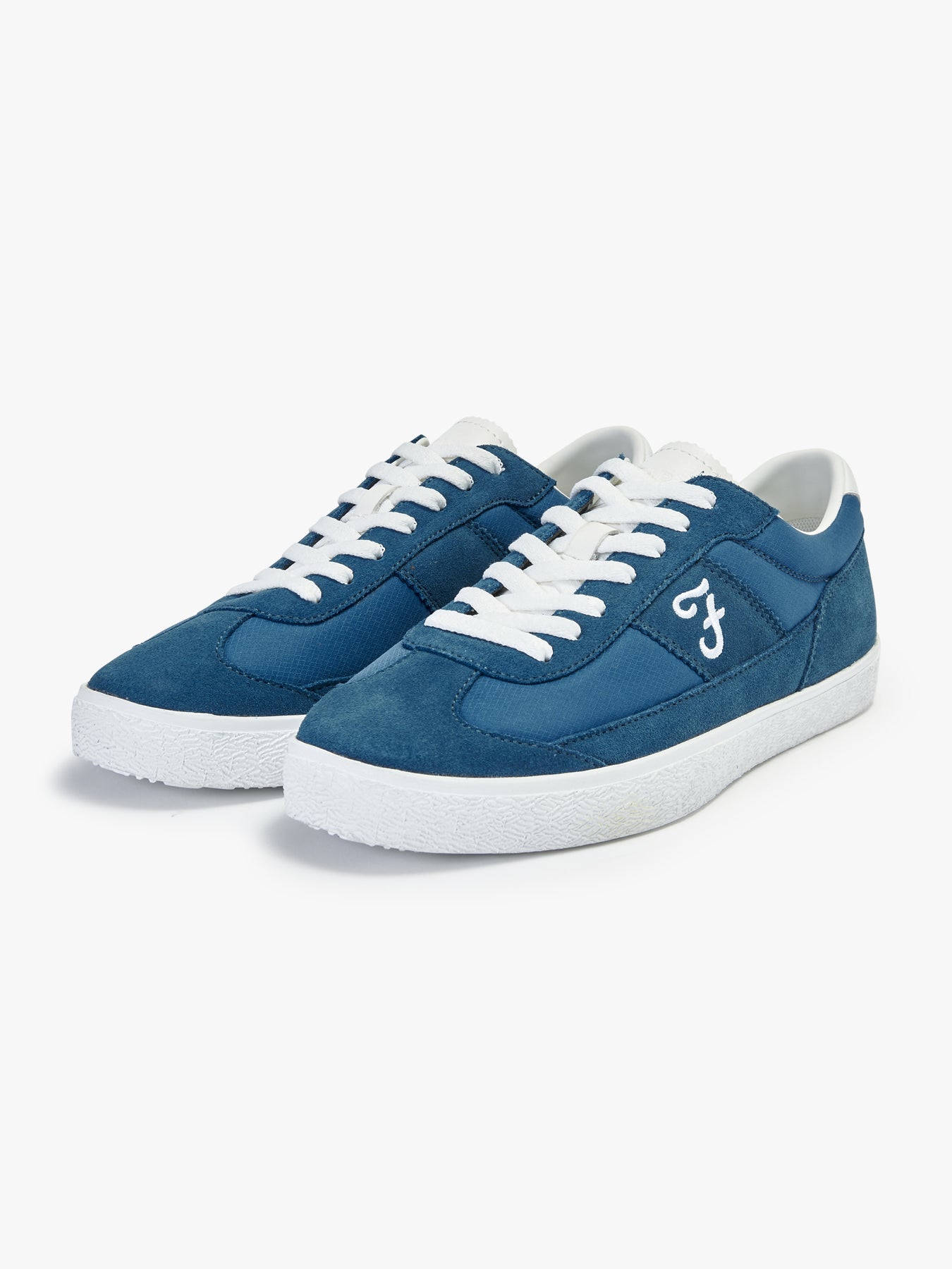 View Stanton Leather Trainer In Blu Blue information