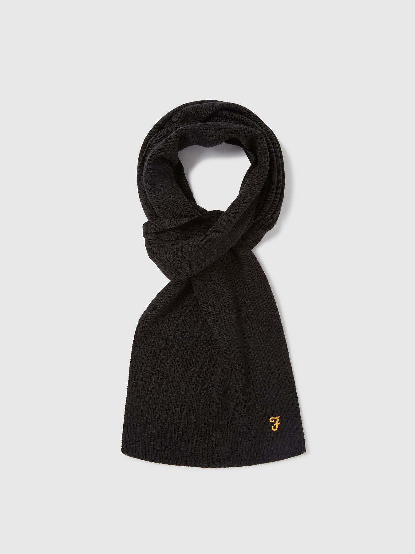Farah Neihart Embroidered Scarf In Black
