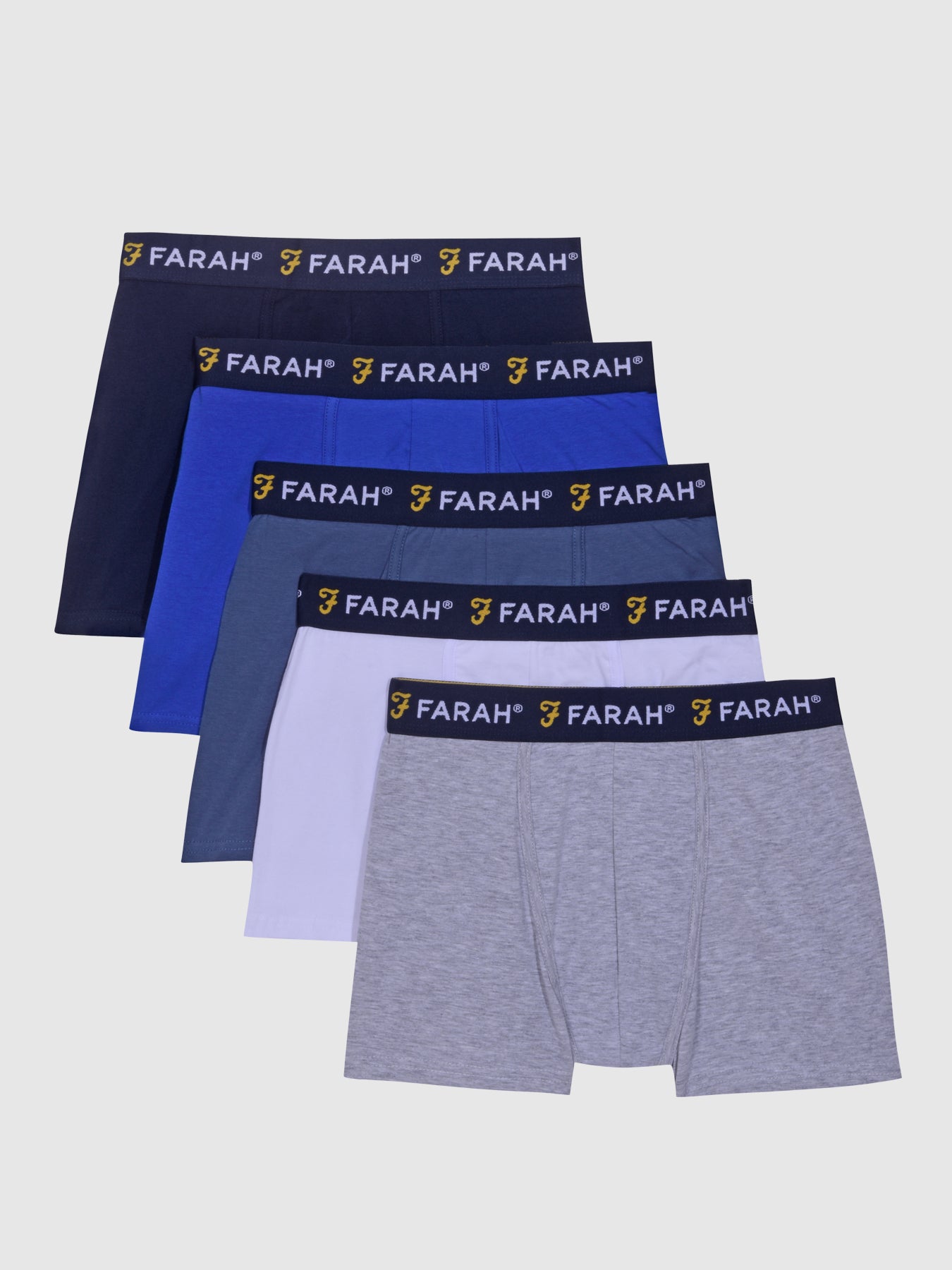 View Farah 5 Pack Augustus Boxers MultiColoured Mens information