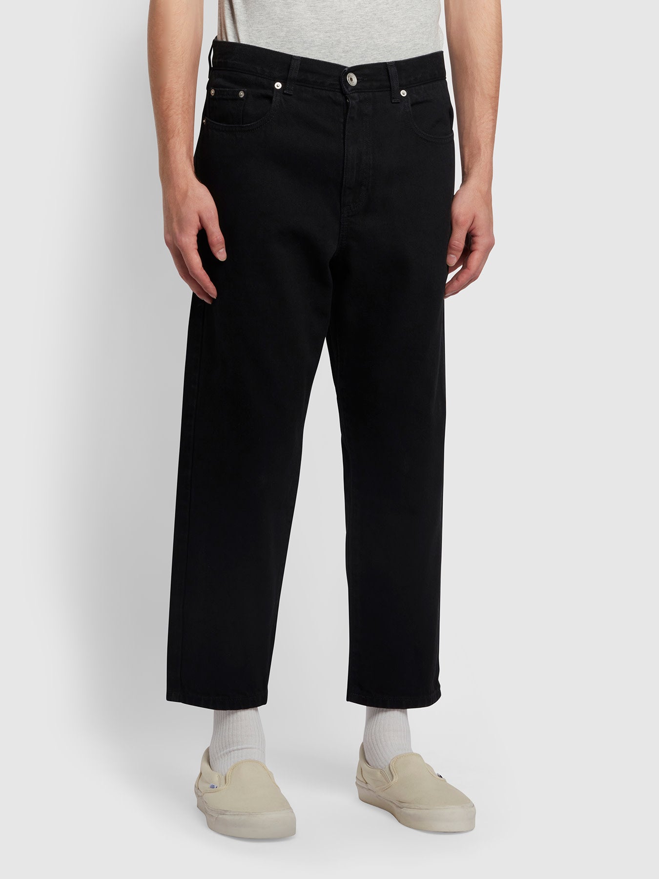 View Farah Hawtin Cropped Denim Jeans Black Mens information