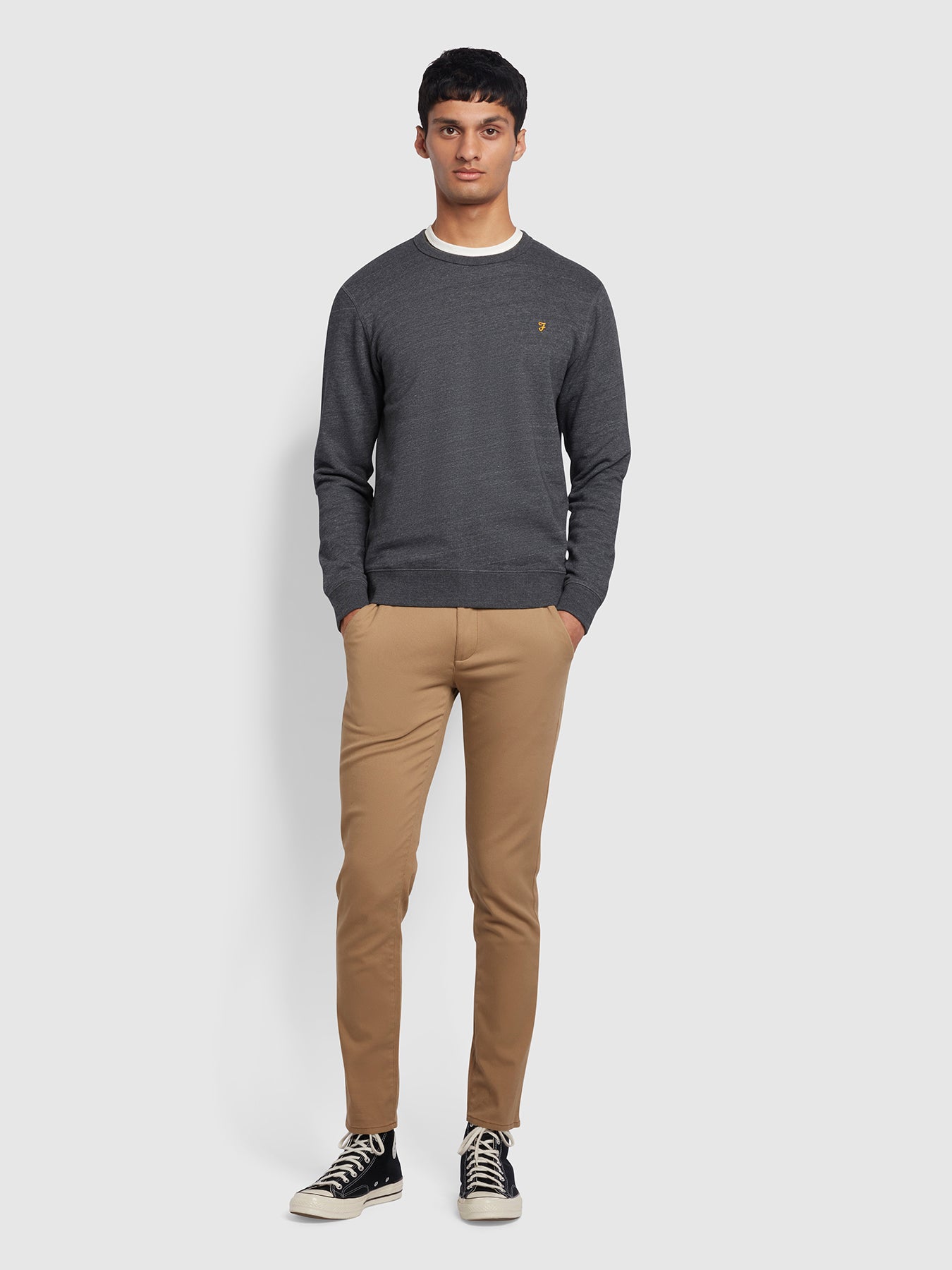 View Endmore Skinny Fit Chinos In Beige information