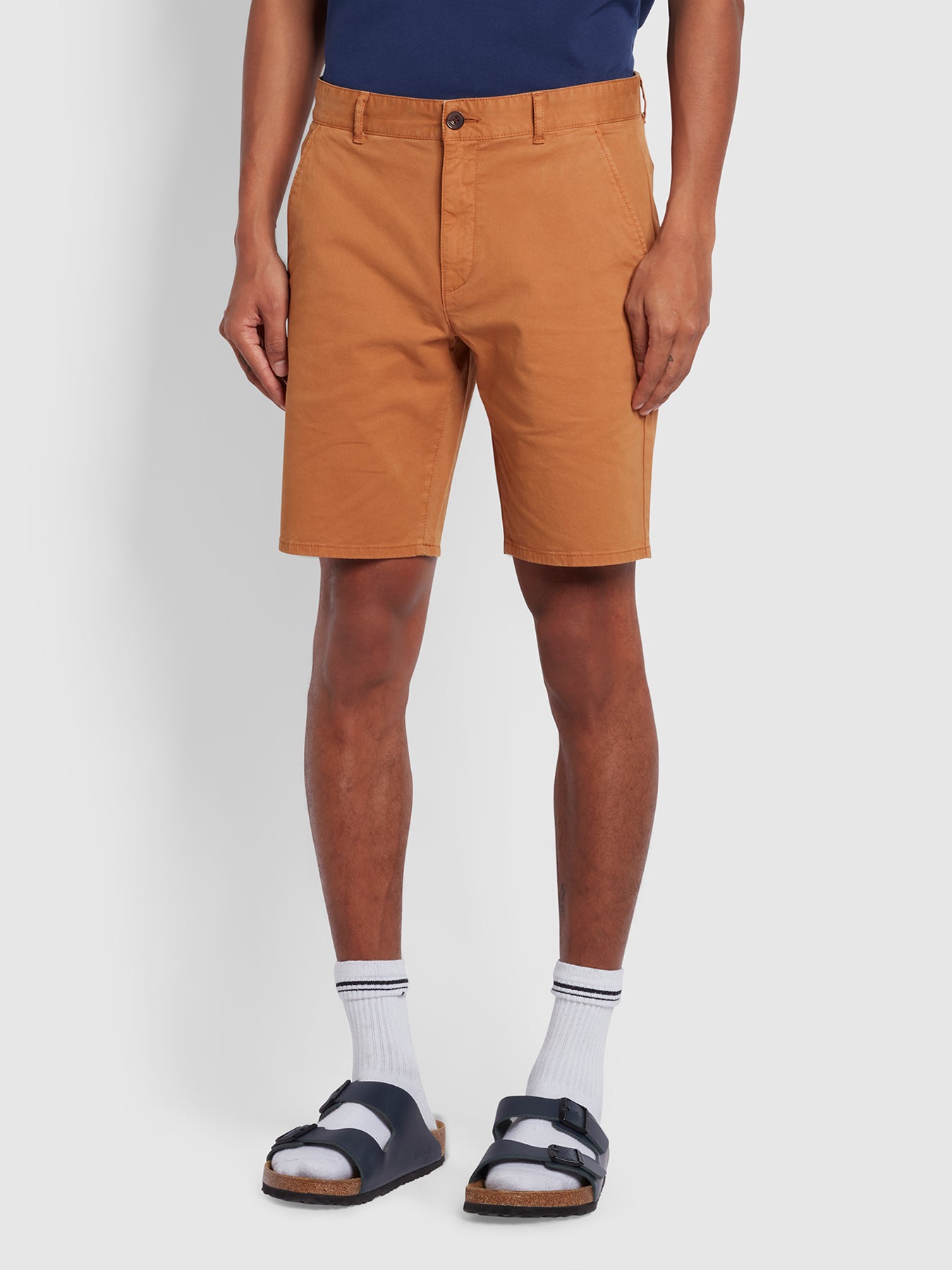 View Hawk Regular Fit Dye Twill Shorts In Gold information