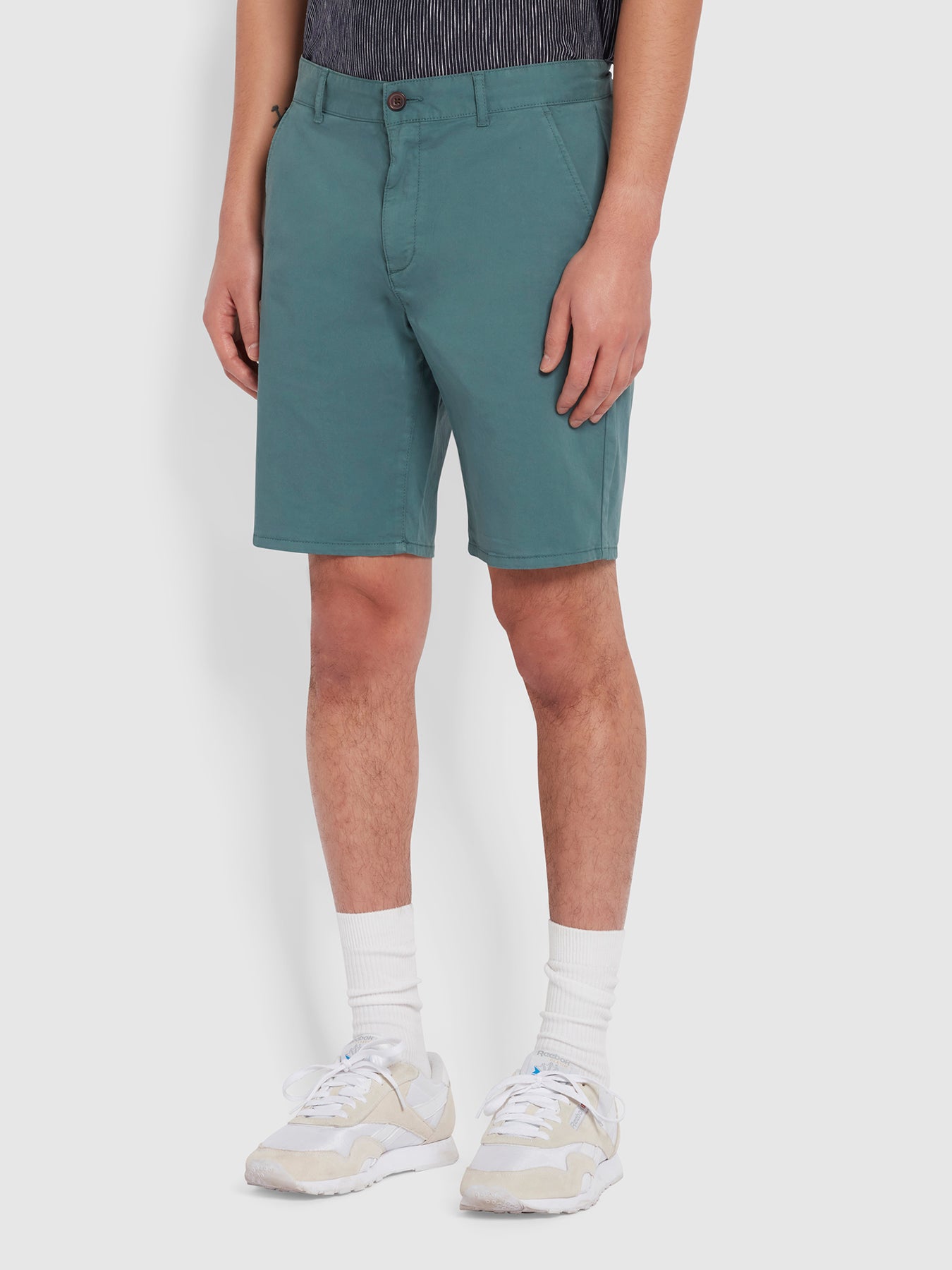 View Hawk Dyed Twill Chino Shorts In Pine Green information