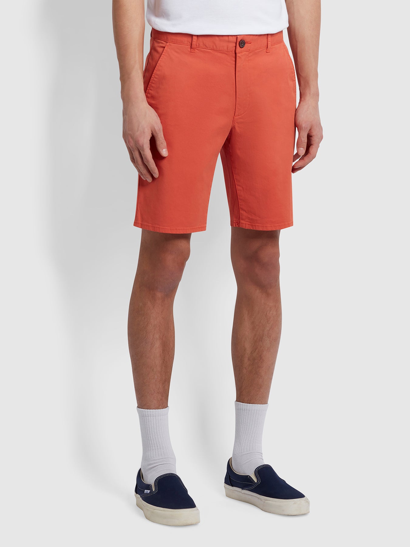 View Hawk Dyed Twill Chino Shorts In Topanga Orange information