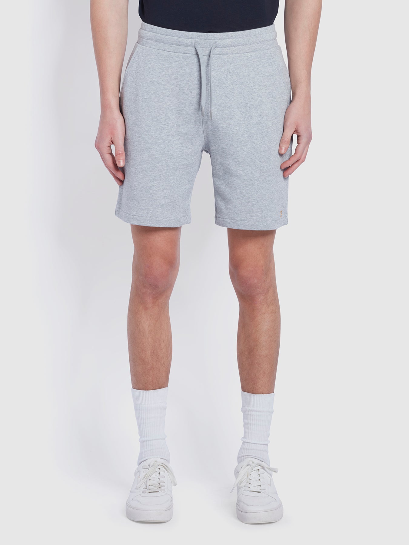 Farah Durrington Organic Cotton Jersey Shorts In Grey