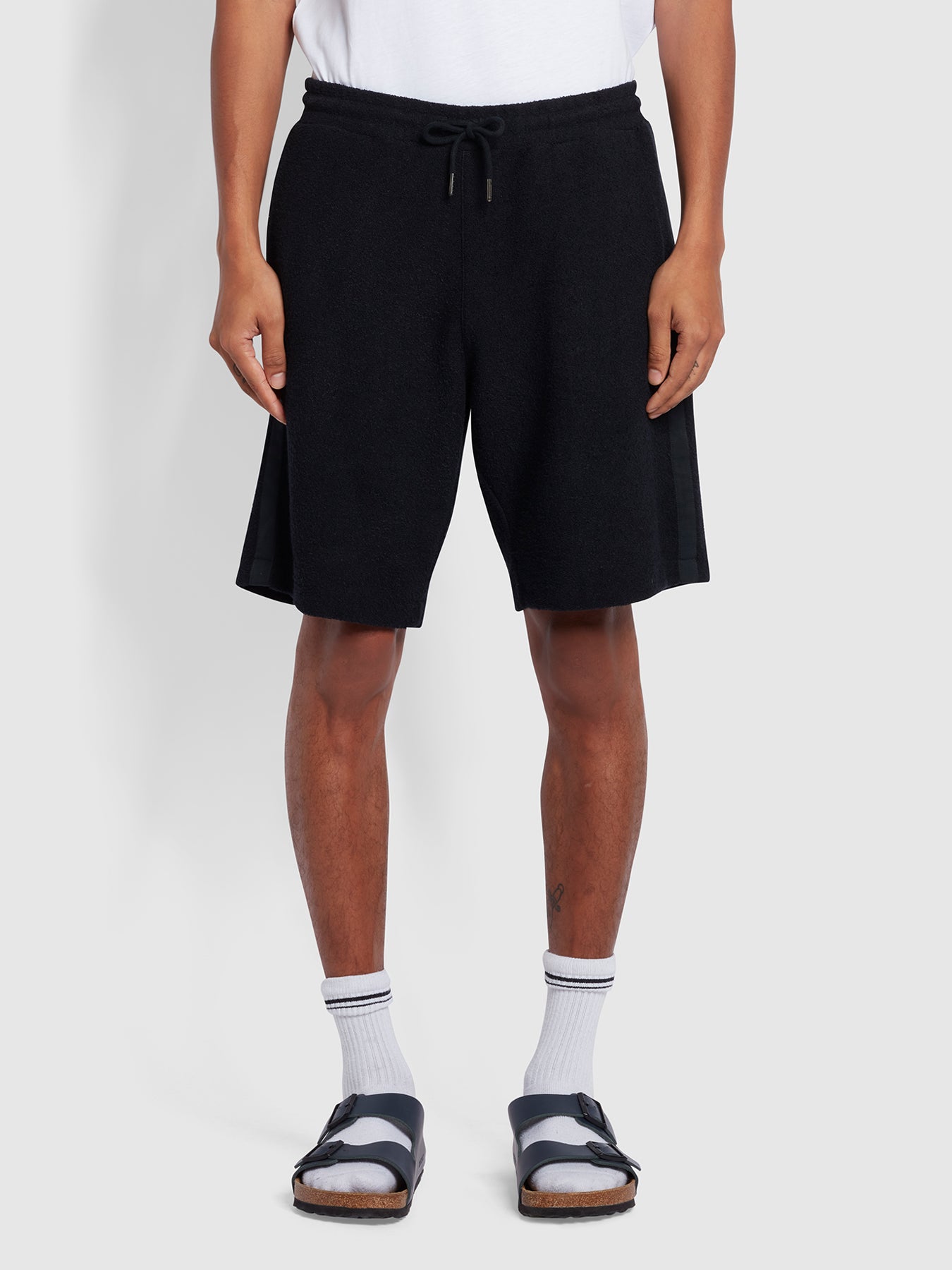 View Mayhew Regular Fit Towelling Shorts In True Navy information