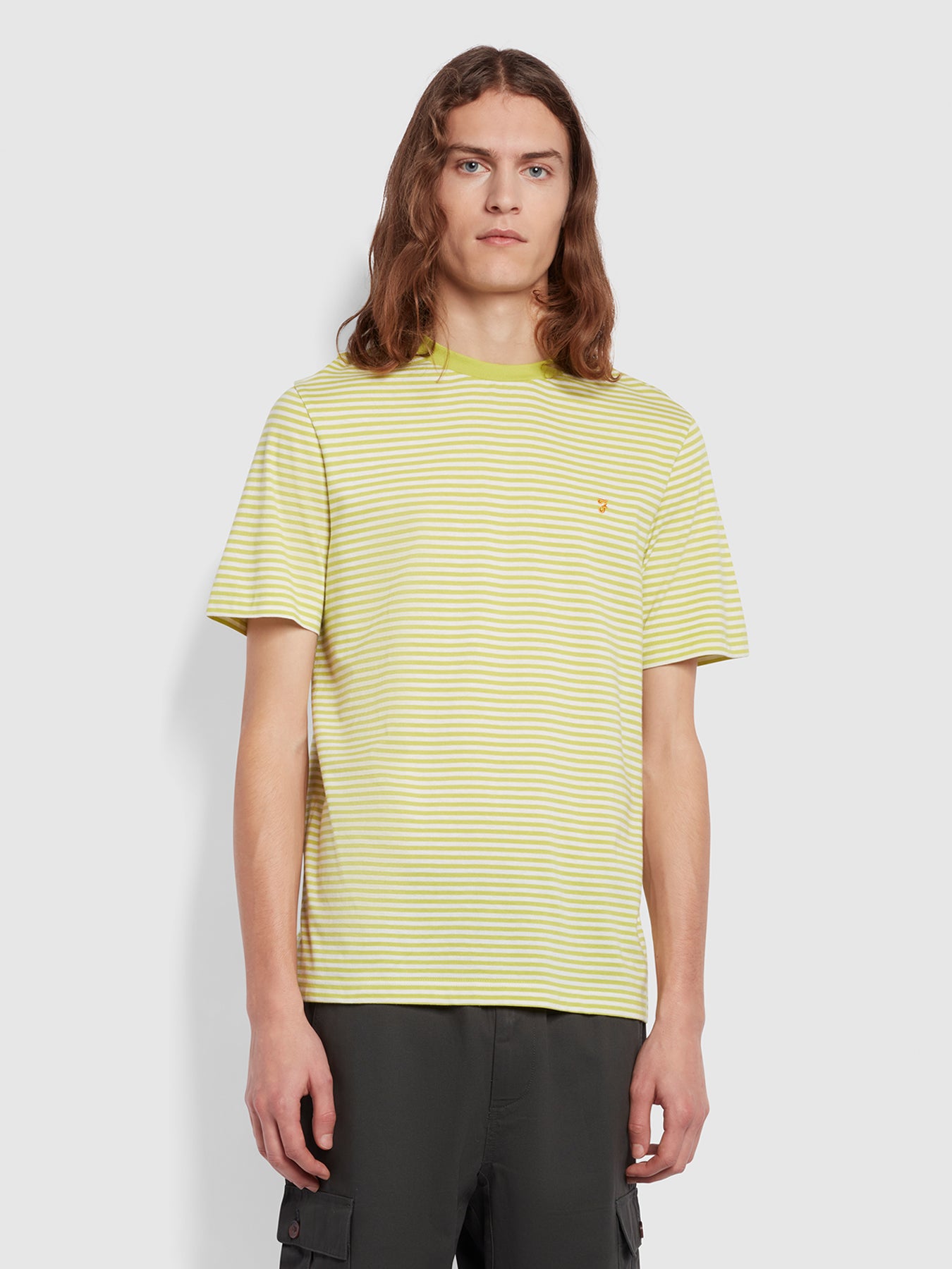 View Daytona Regular Fit Short Sleeve Stripe TShirt In Chartreuse information