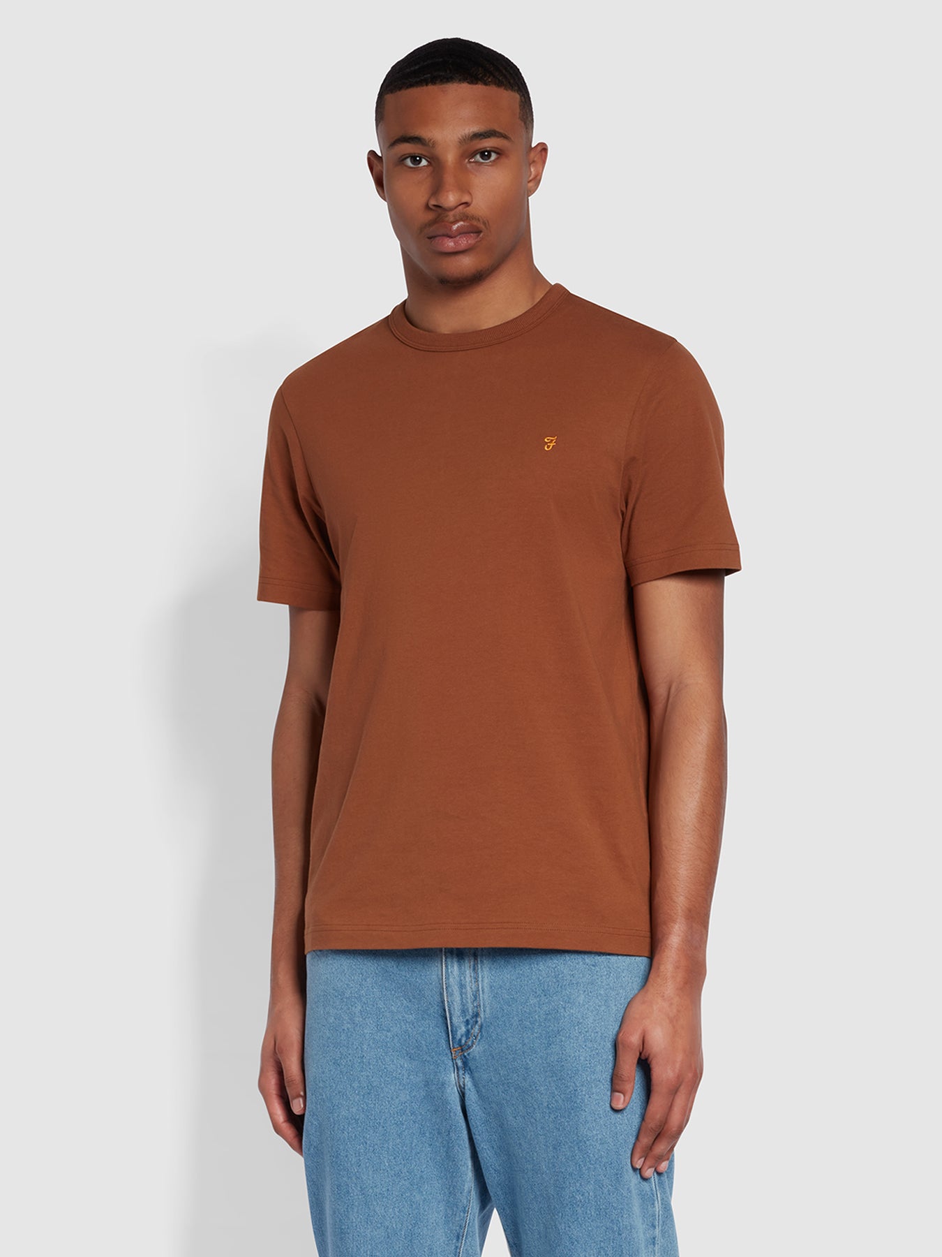 View Danny Regular Fit Short Sleeve TShirt In Golden Brown information