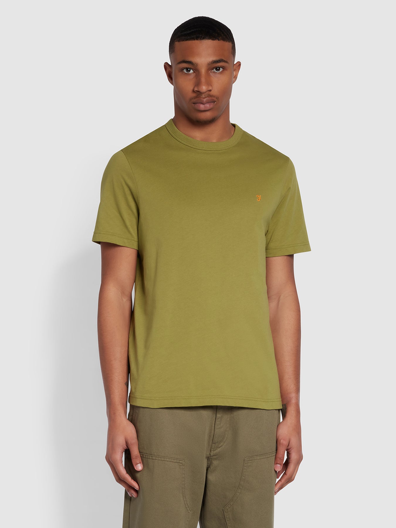 View Danny Regular Fit Organic Cotton TShirt In Moss Green information