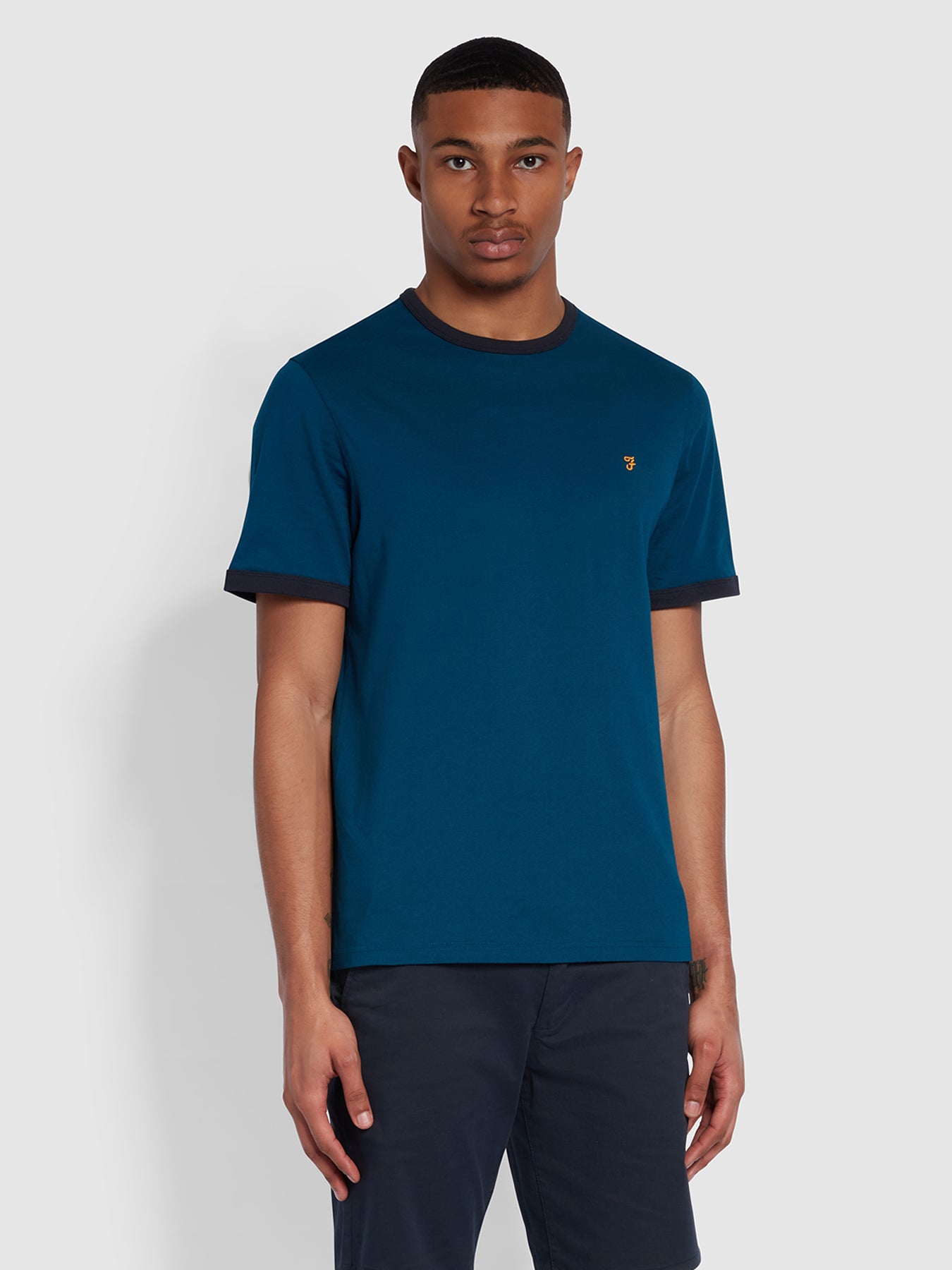 View Groves Regular Fit Ringer TShirt In Sailor Blue information