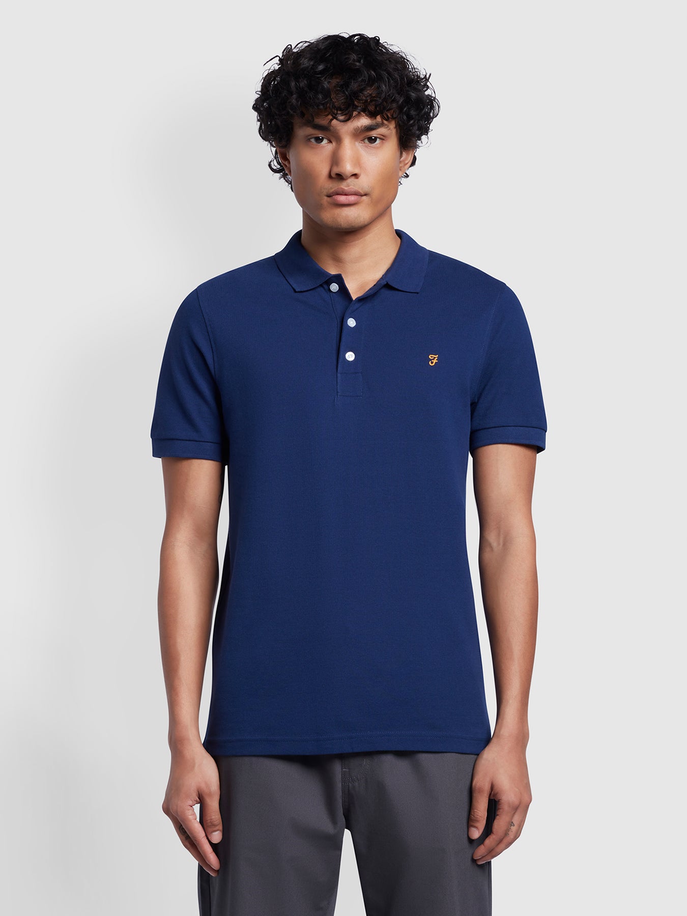 View Blanes Slim Fit Short Sleeve Polo Shirt In Rich Indigo information